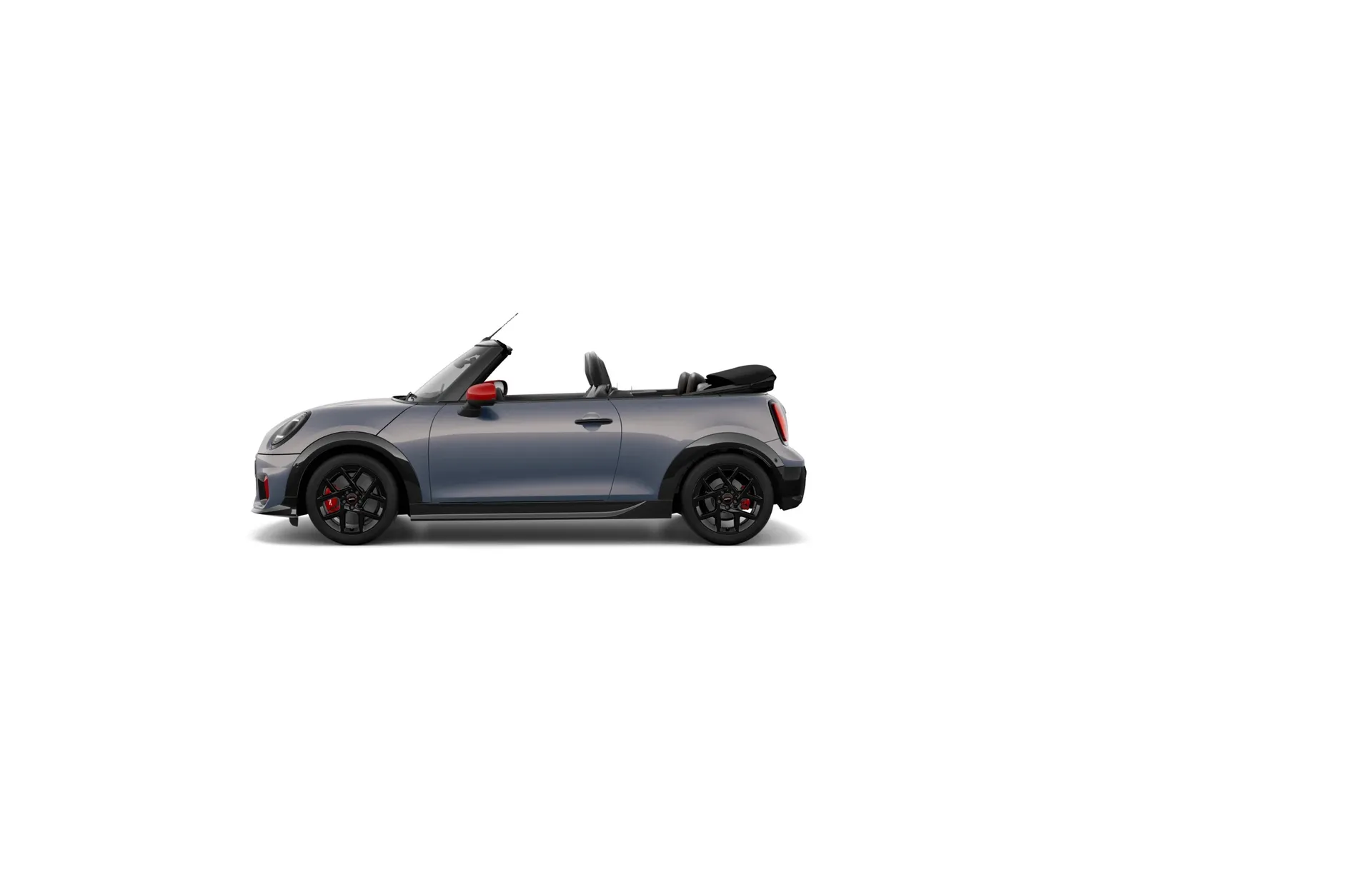 Mini Convertible (F67) John Cooper Works v barvě Copper Grey – pohled z boku