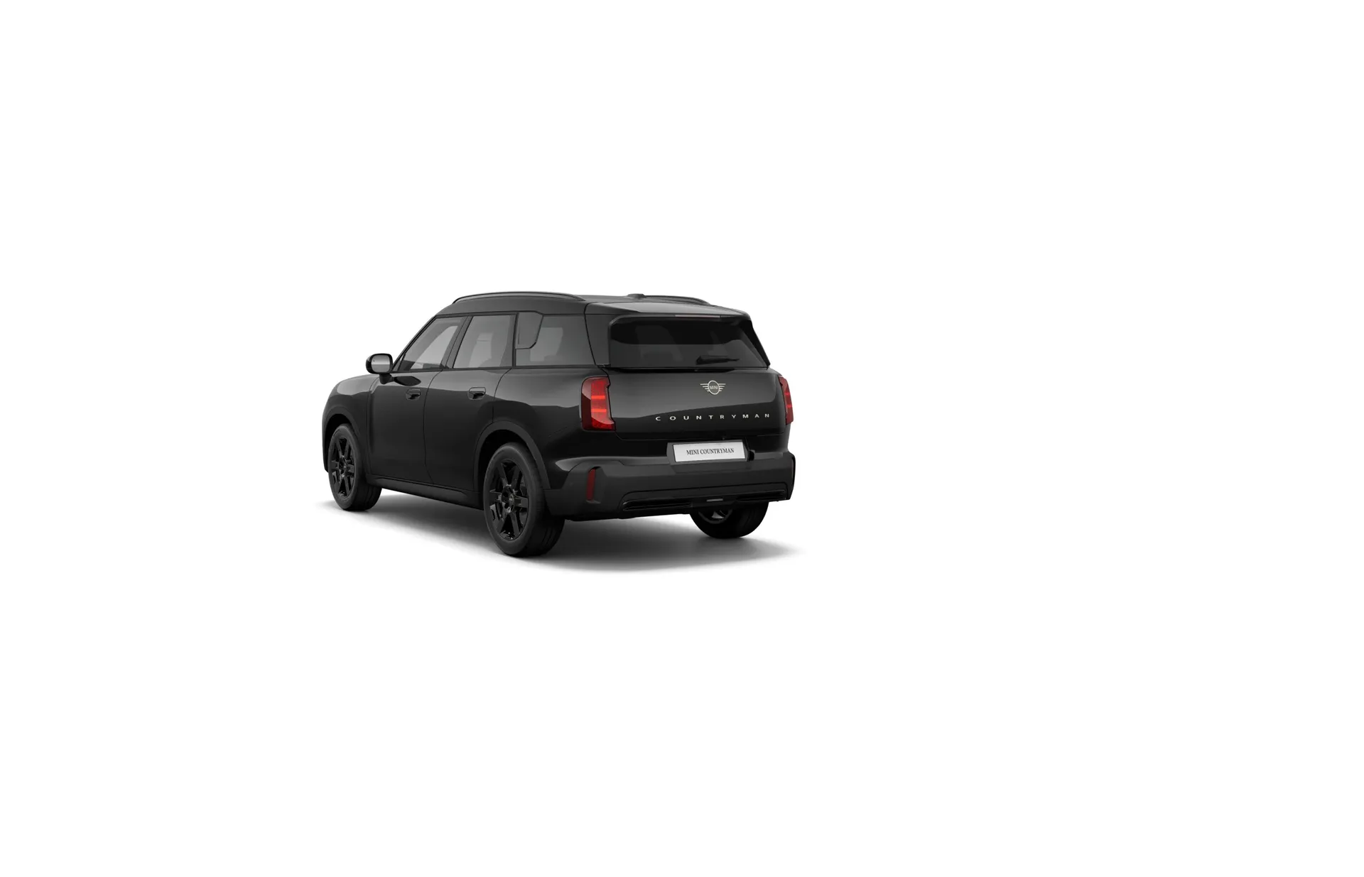 Mini Countryman E (U25) Blackyard v barvě Metalický lak Midnight Black II – pohled zezadu