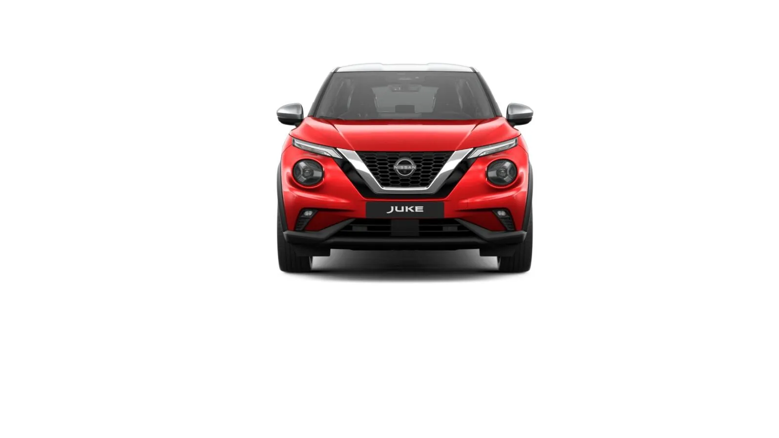 Juke, TEKNA, Červený západ slunce + stříbrná střecha, front_straight