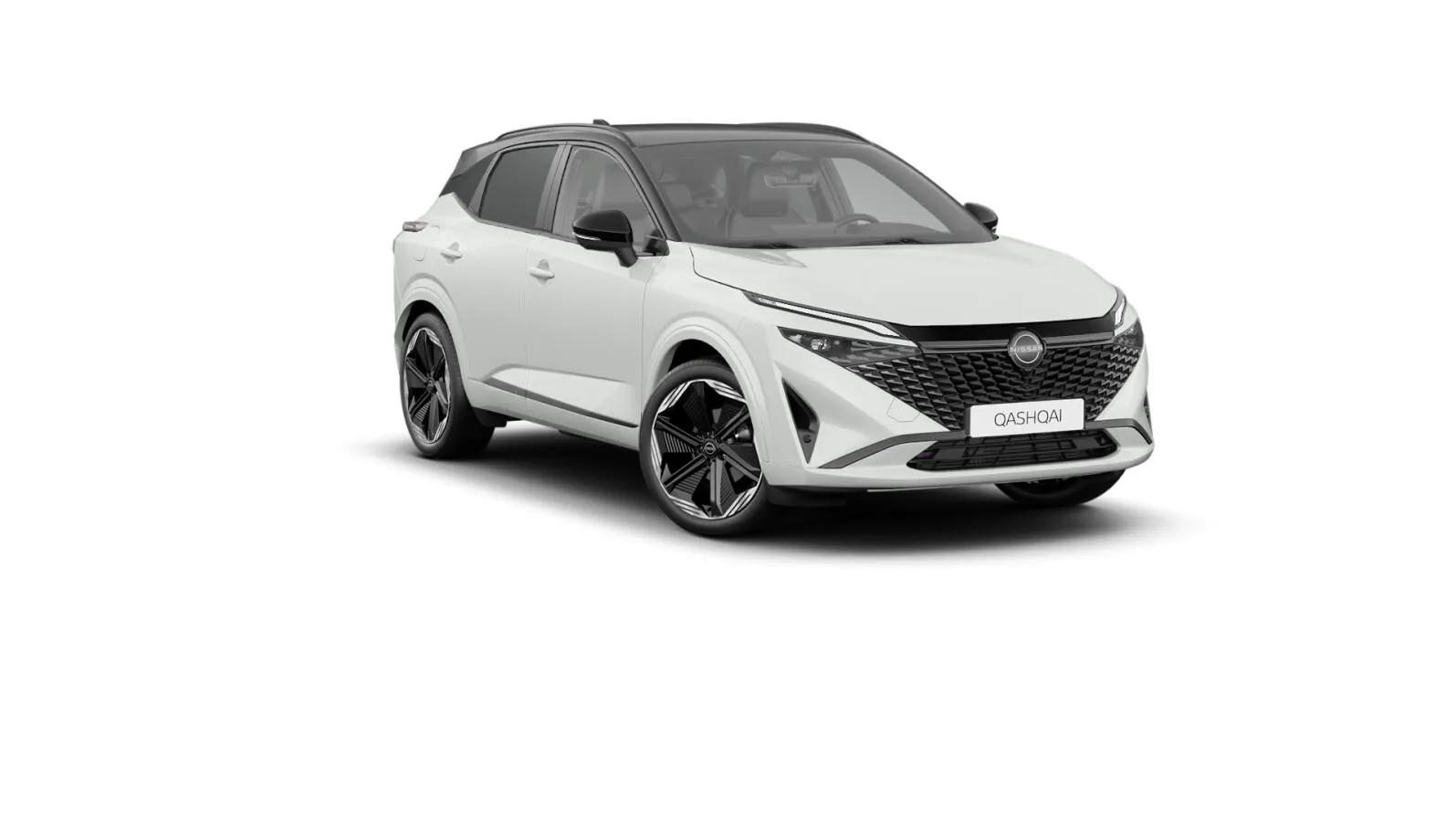 Qashqai, N-DESIGN, Perleťová Bílá + Černá střecha, front