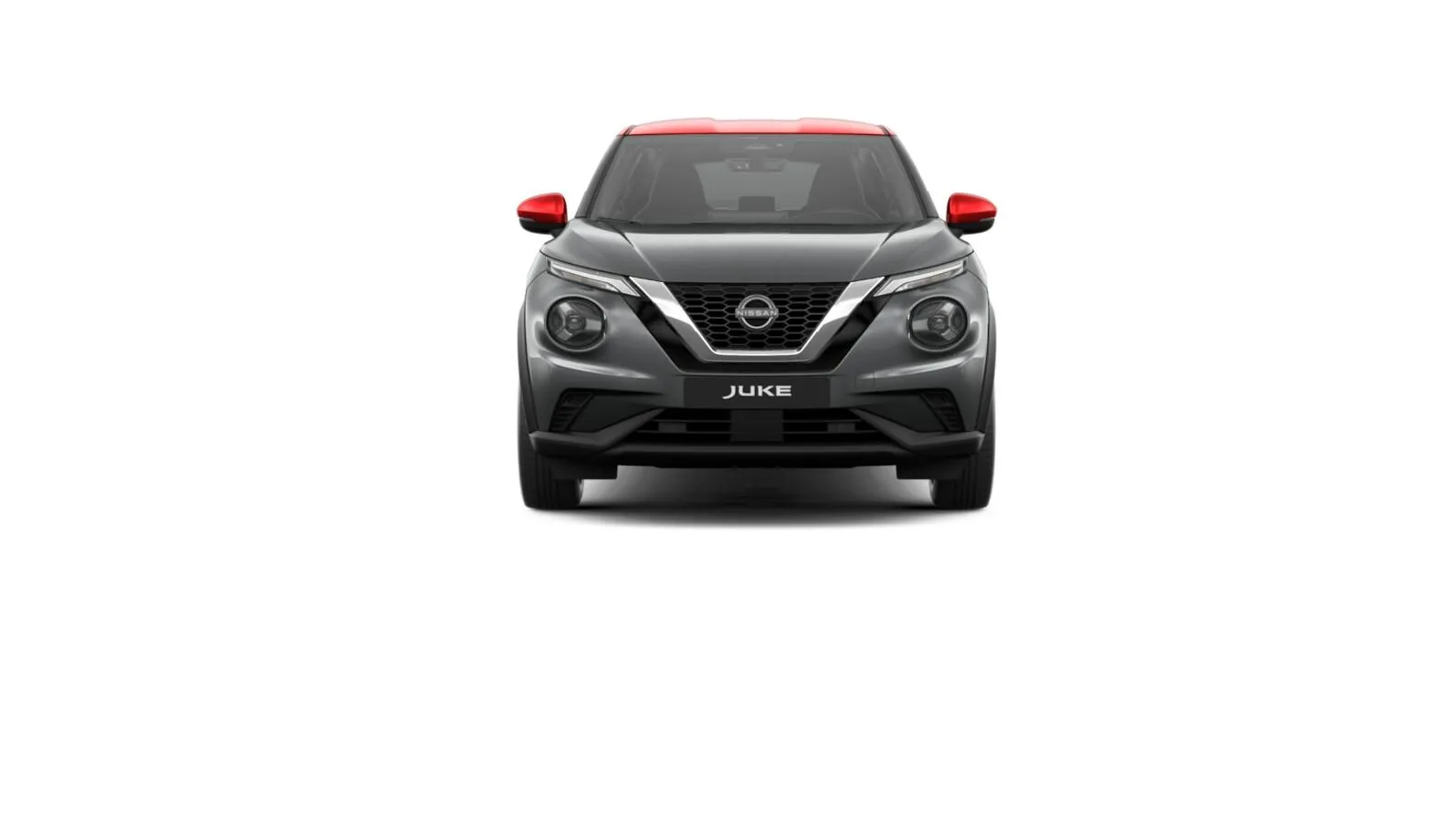 Juke, N-CONNECTA, Šedá + červená střecha, front_straight