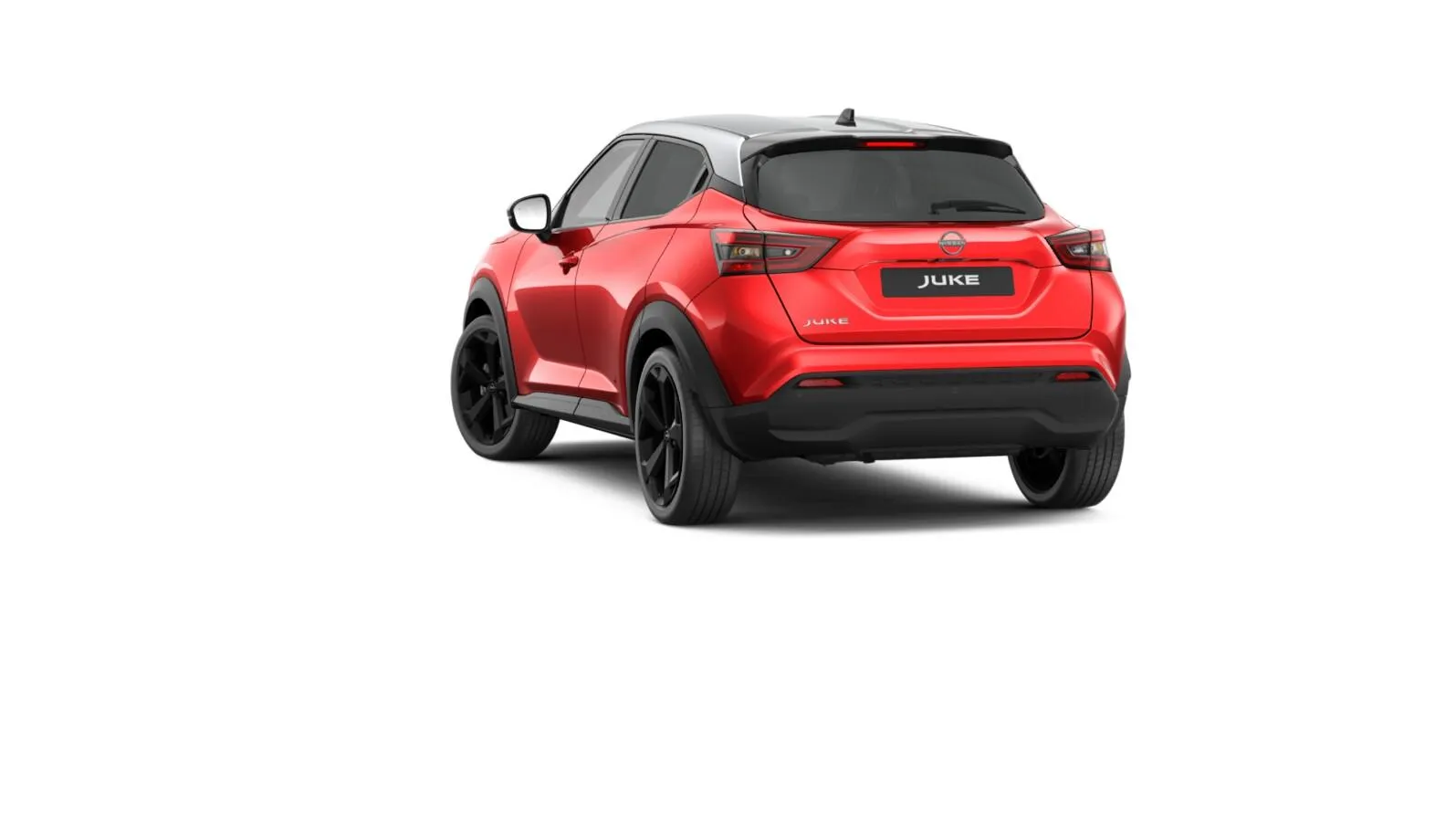 Juke, TEKNA, Červený západ slunce + stříbrná střecha, rear