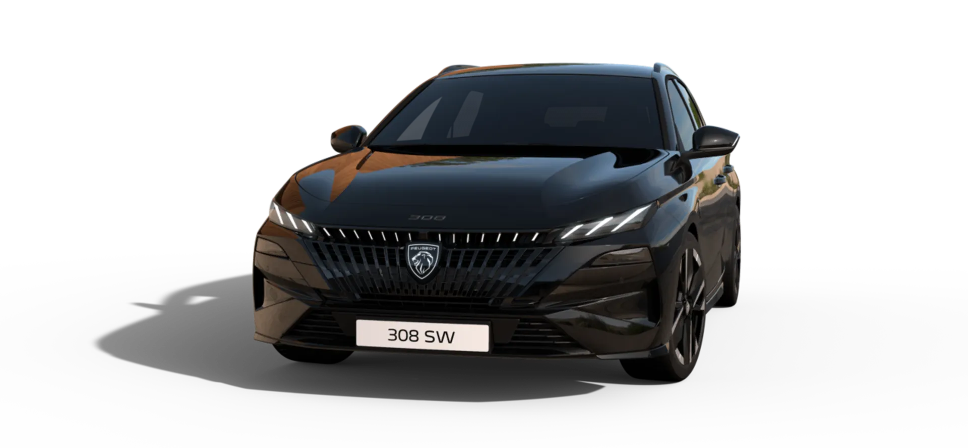 308 SW, GT, Černá Perla Nera / Metalický lak, front