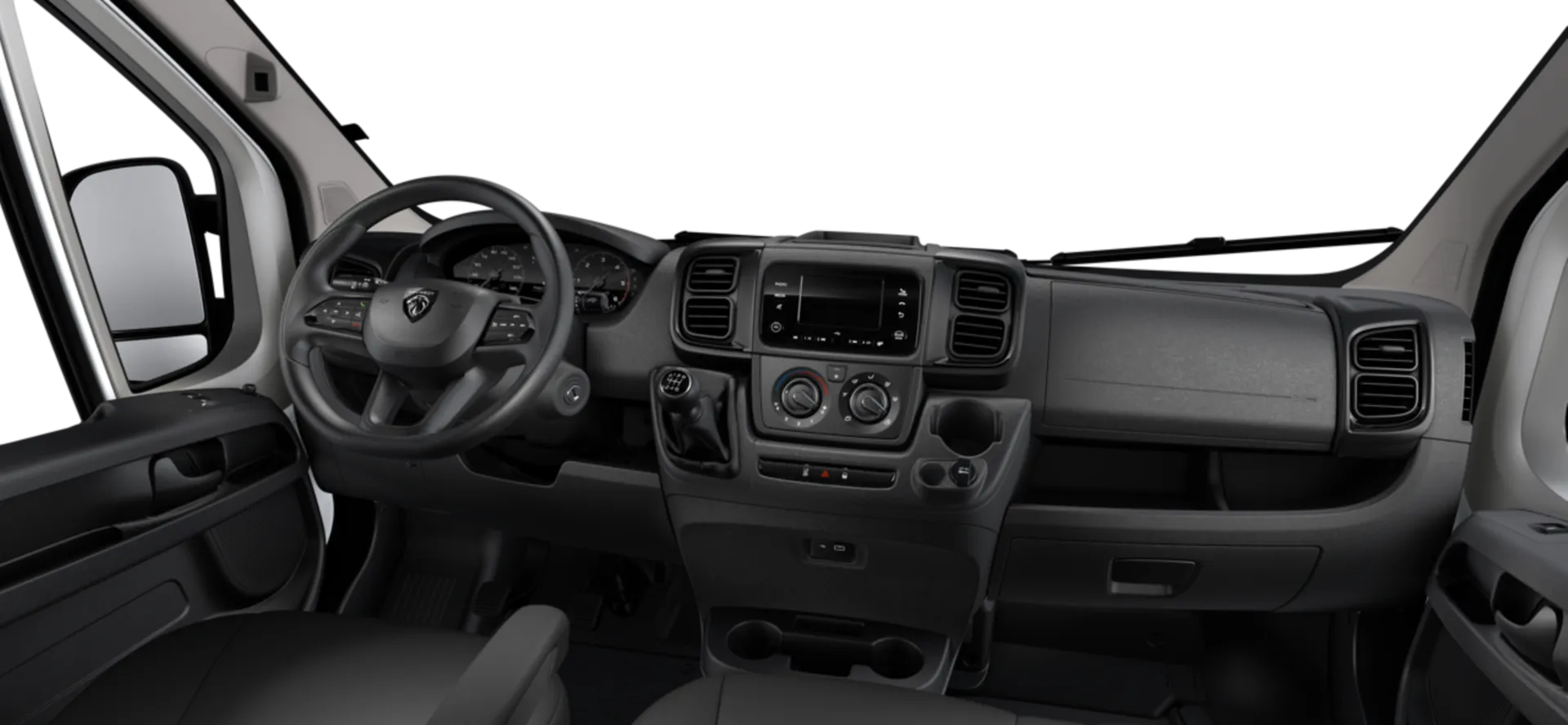 Boxer Furgon 3500 L2H2, Furgon, interiér Látkové čalounění černé, dashboard