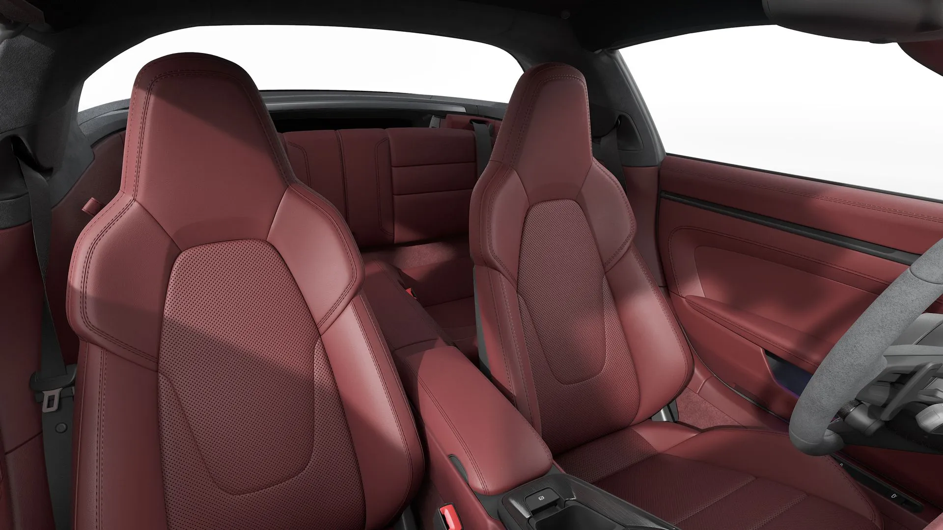 911 Targa, 911 Targa 4 GTS, interiér Kožený interiér Bordeaux červená, front_seats