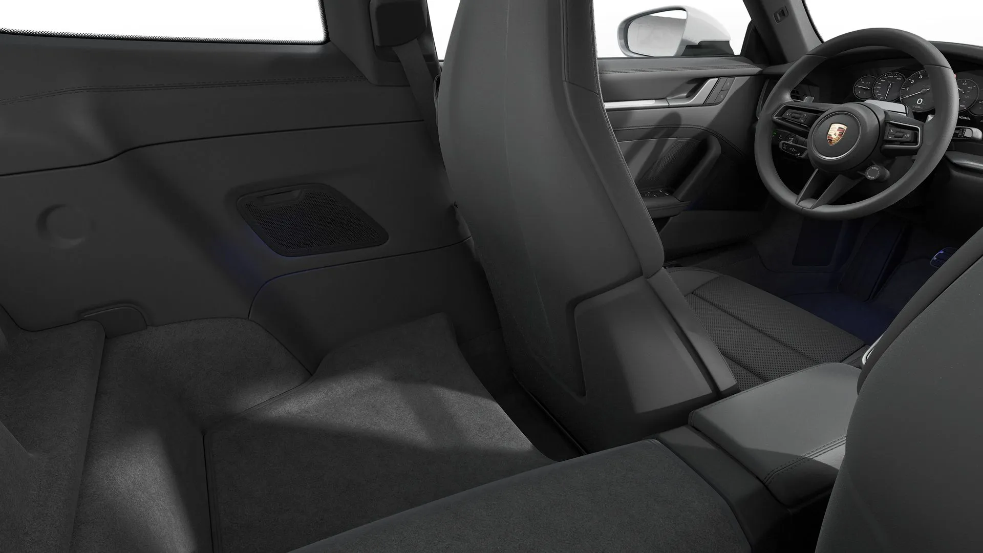 911, 911 Carrera, interiér Kožený interiér Černá, back_seats