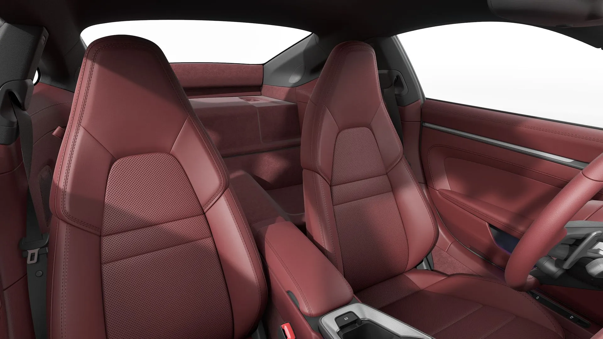 911, 911 Carrera, interiér Kožený interiér Bordeaux červená, front_seats