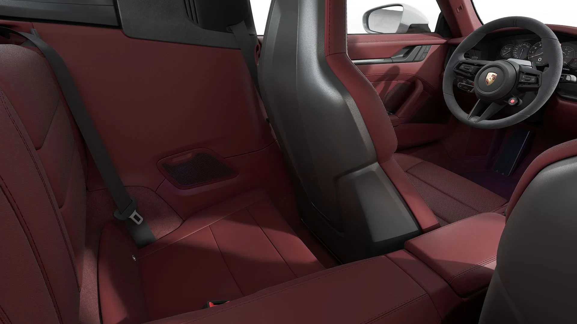 911 Targa, 911 Targa 4 GTS, interiér Kožený interiér Bordeaux červená, back_seats