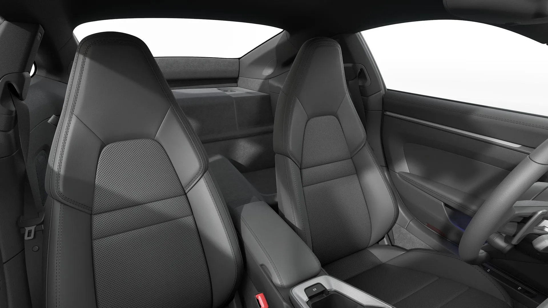 911, 911 Carrera, interiér Kožený paket černá, front_seats