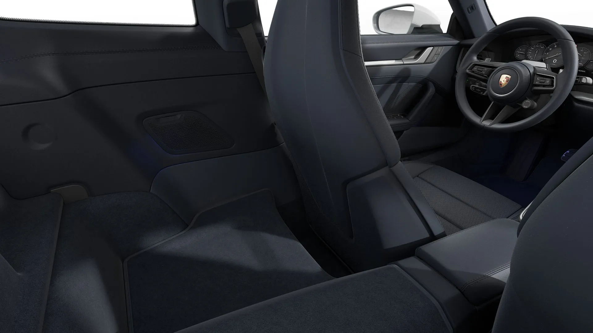 911, 911 Carrera, interiér Kožený interiér Darknight modrá, back_seats