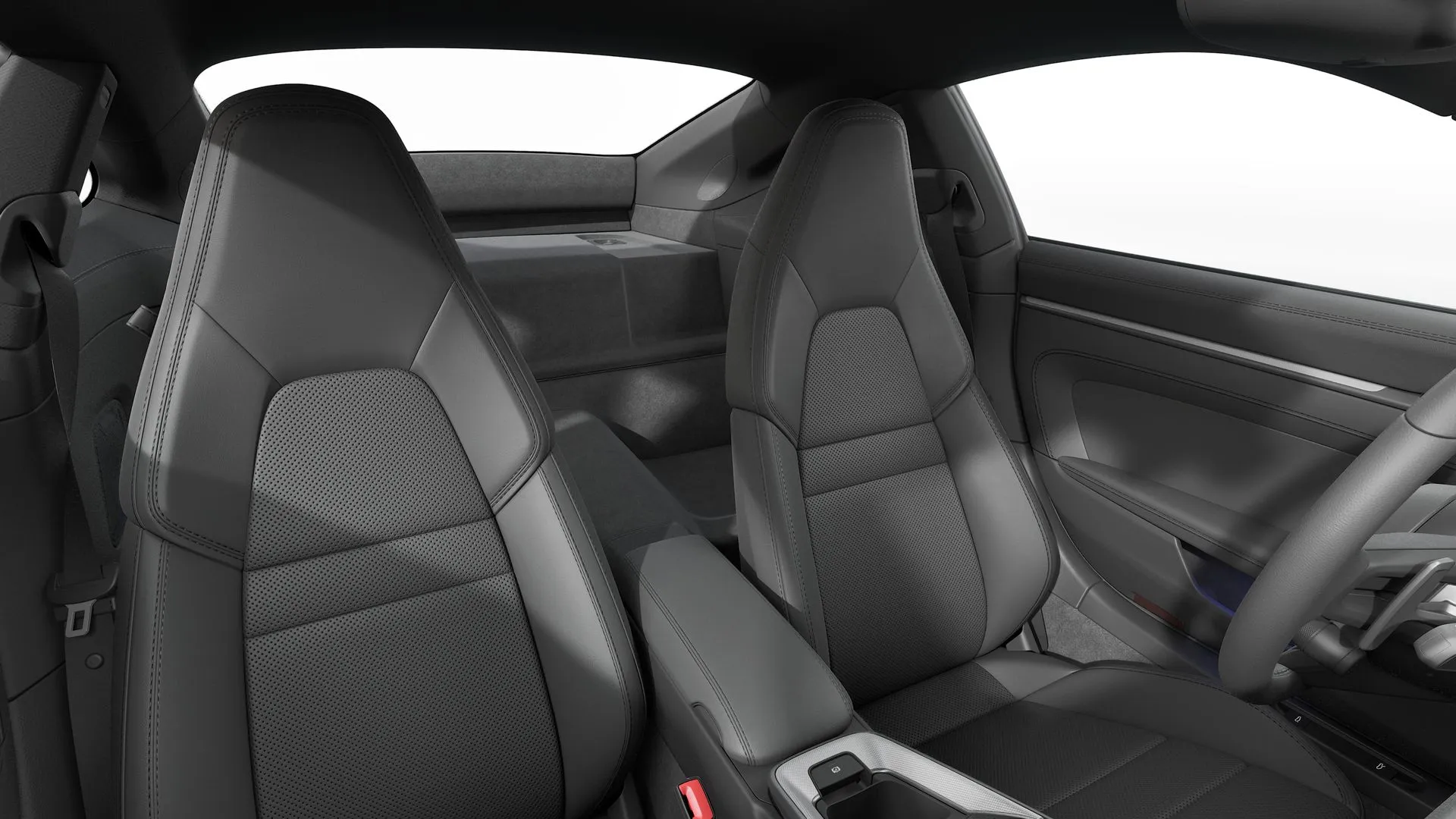 911, 911 Carrera, interiér Kožený interiér Černá, front_seats