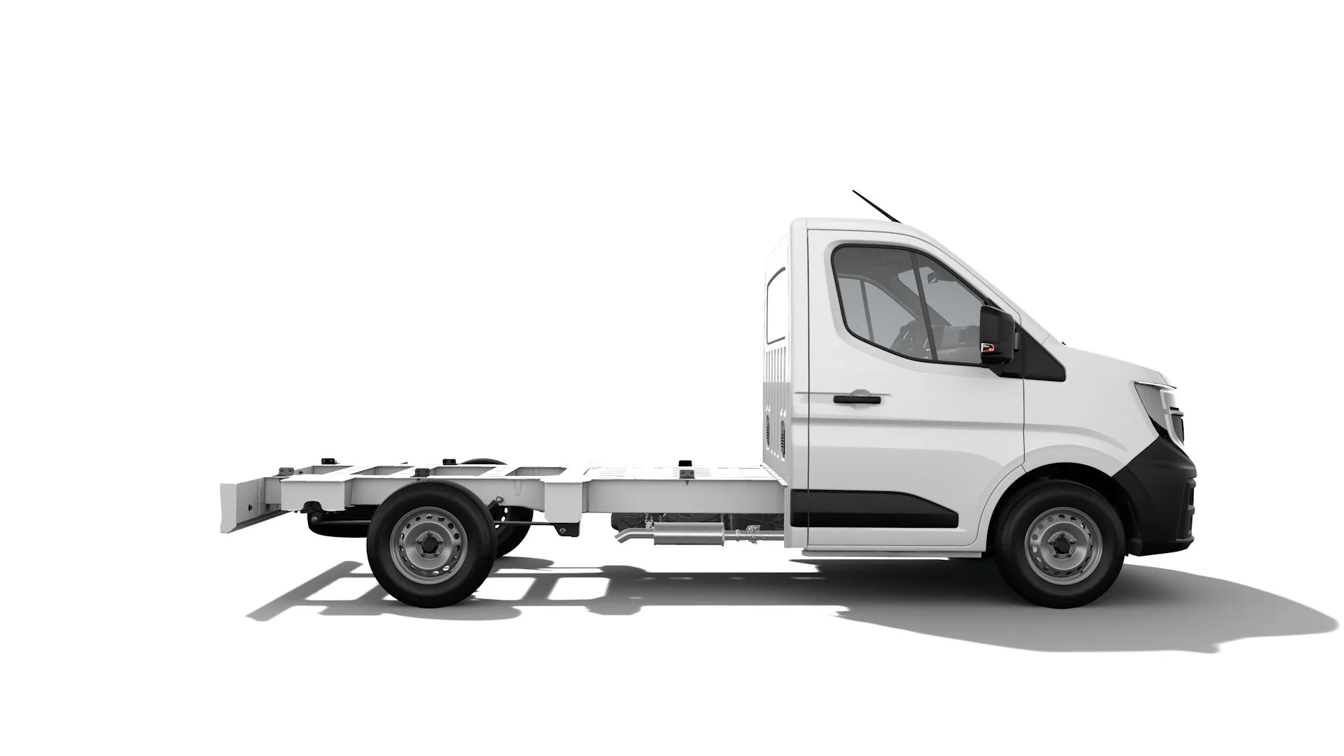 Renault Master podvozek (IV) Advance v barvě bílá Mineral – pohled z boku