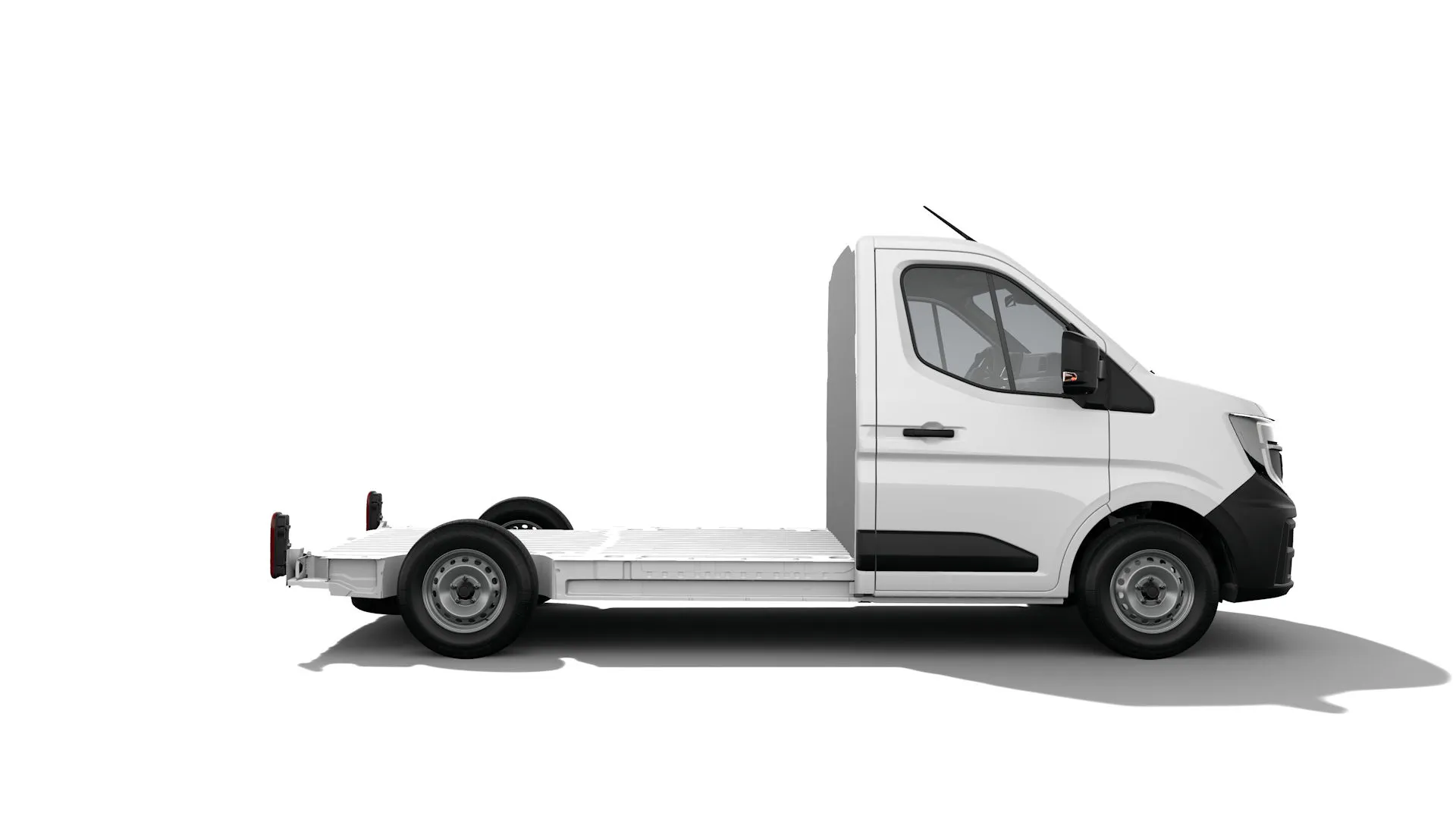 Renault Master plošina (IV) Advance v barvě bílá Mineral – pohled z boku