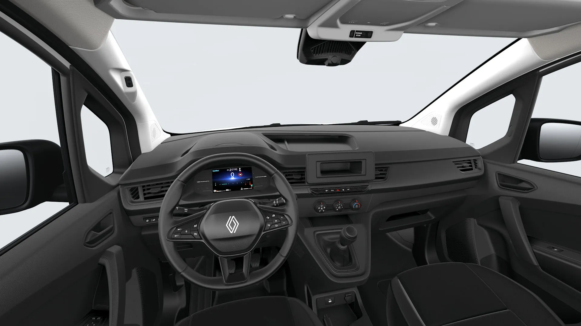 Kangoo Van L1H1, Start, interiér látkové čalounění Inti, dashboard