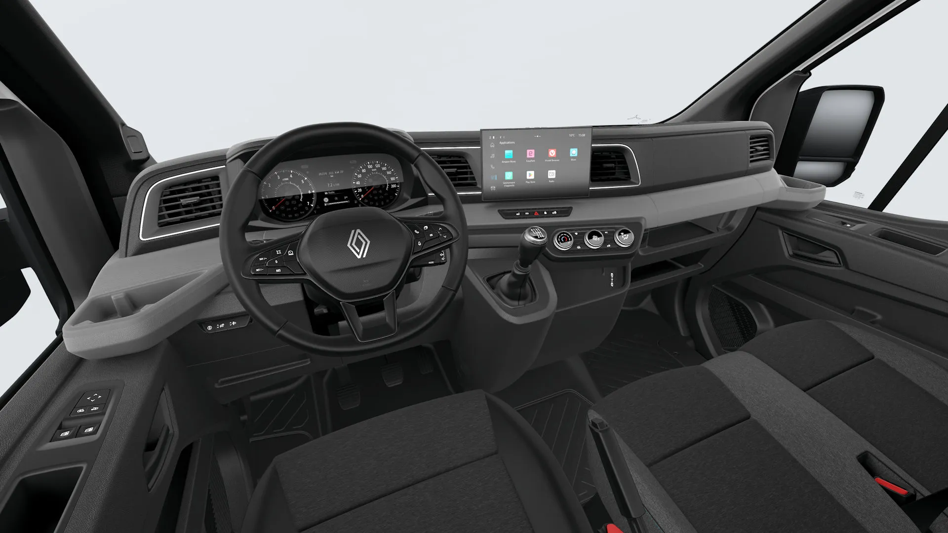 Master Van L4H3, Advance, interiér látkové čalounění CORE, dashboard