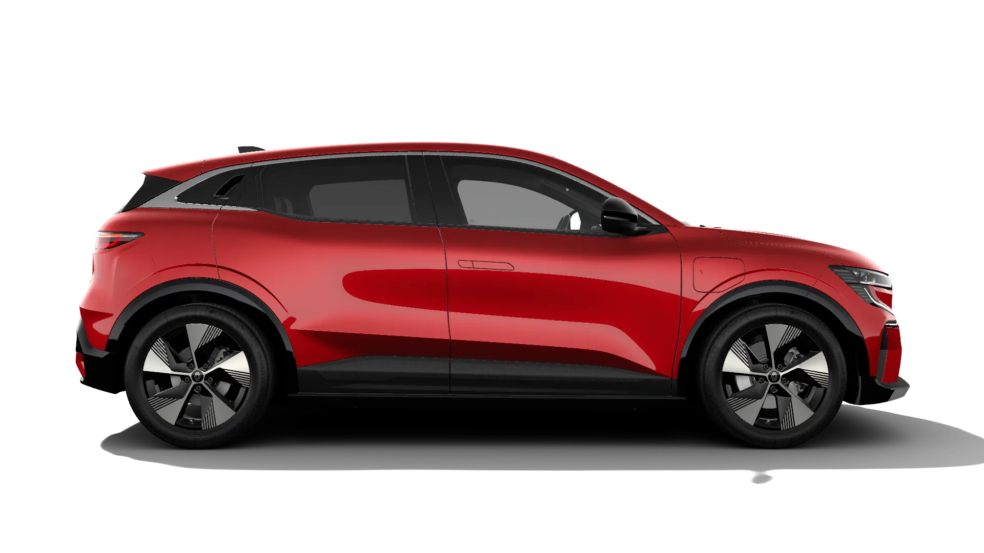 Megane E-Tech, Techno, červená flamme, front