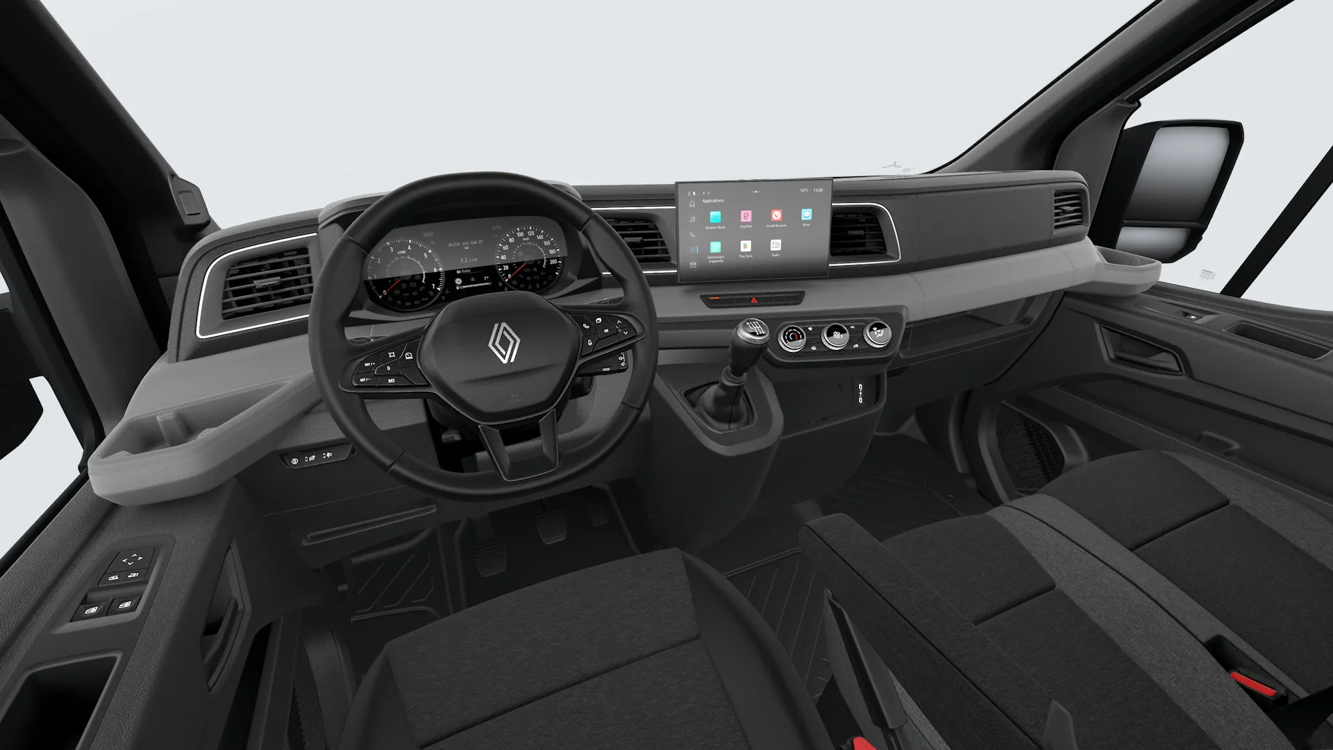 Master Van L2H2, Extra, interiér látkové čalounění CORE, dashboard