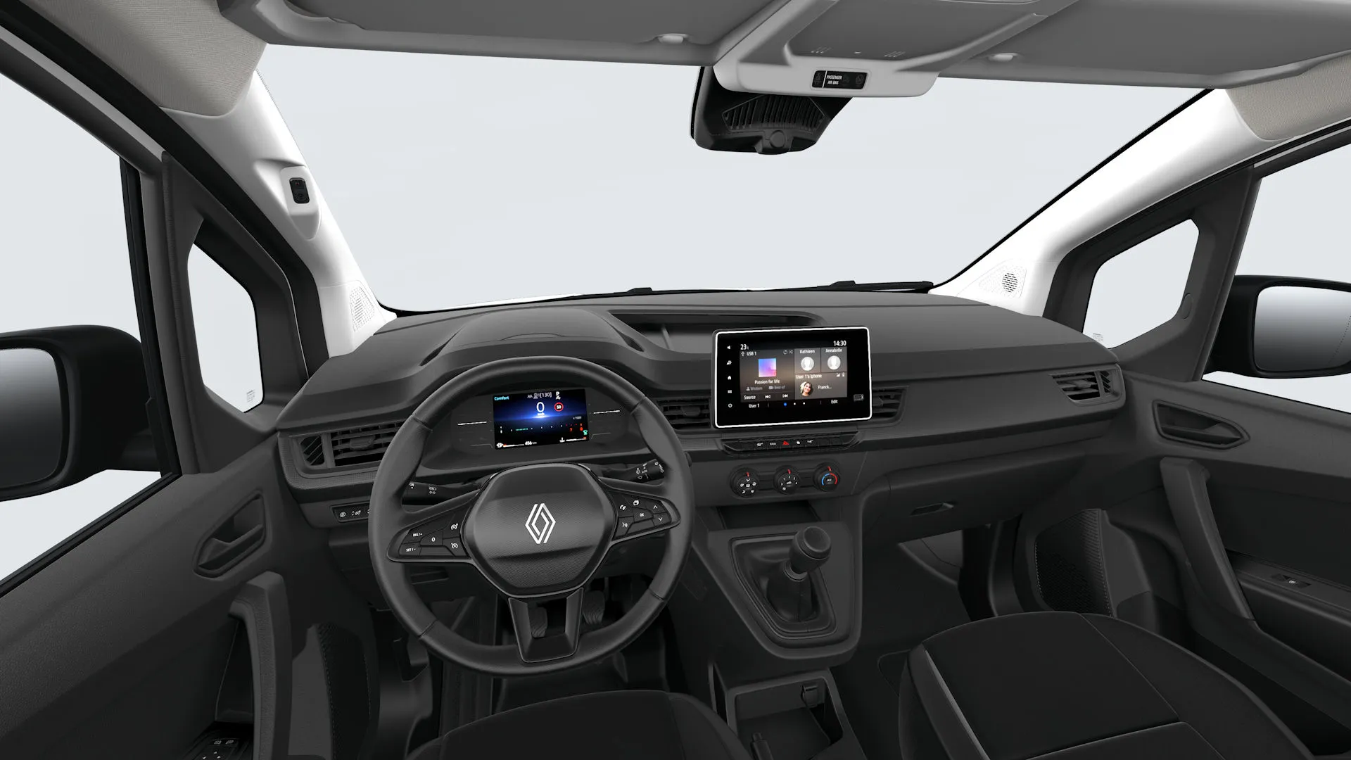 Kangoo Van L1H1, Advance, interiér látkové čalounění Inti, dashboard