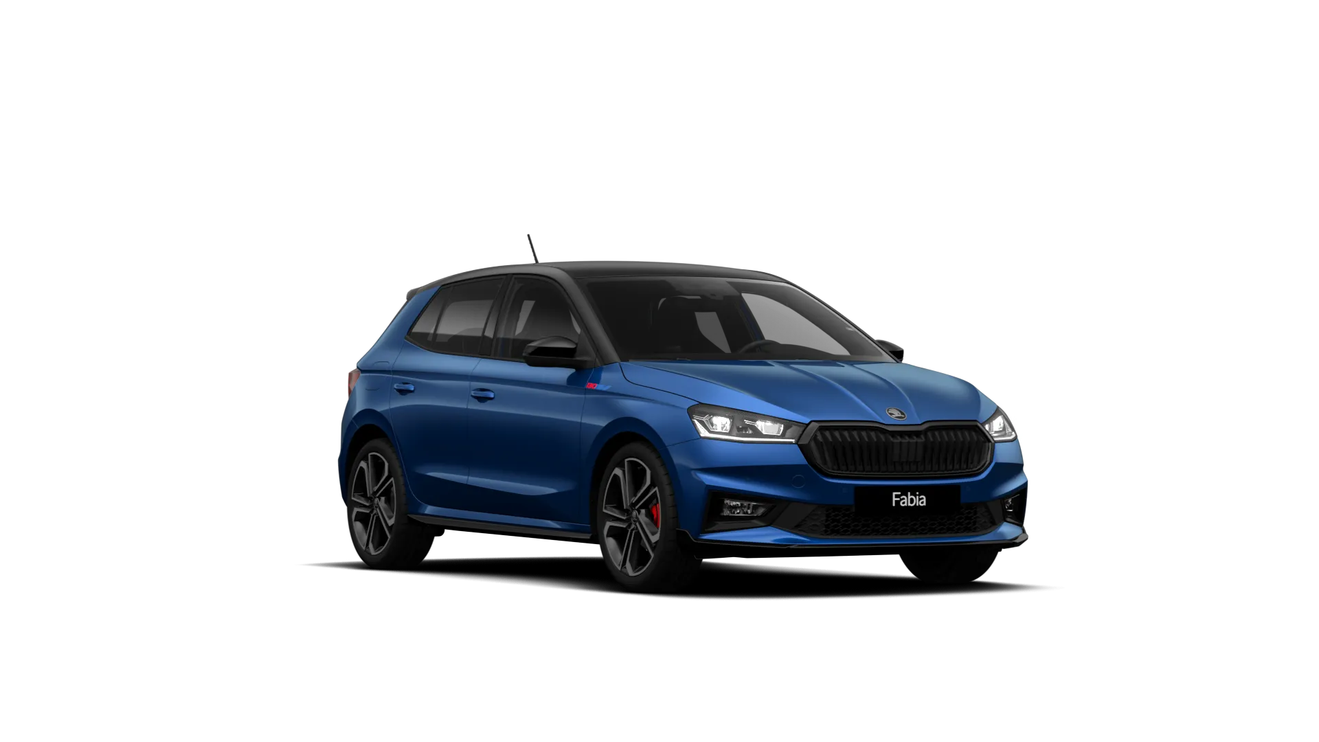 Fabia, Fabia 130, Modrá Race metalíza Černá Magic metalíza, front