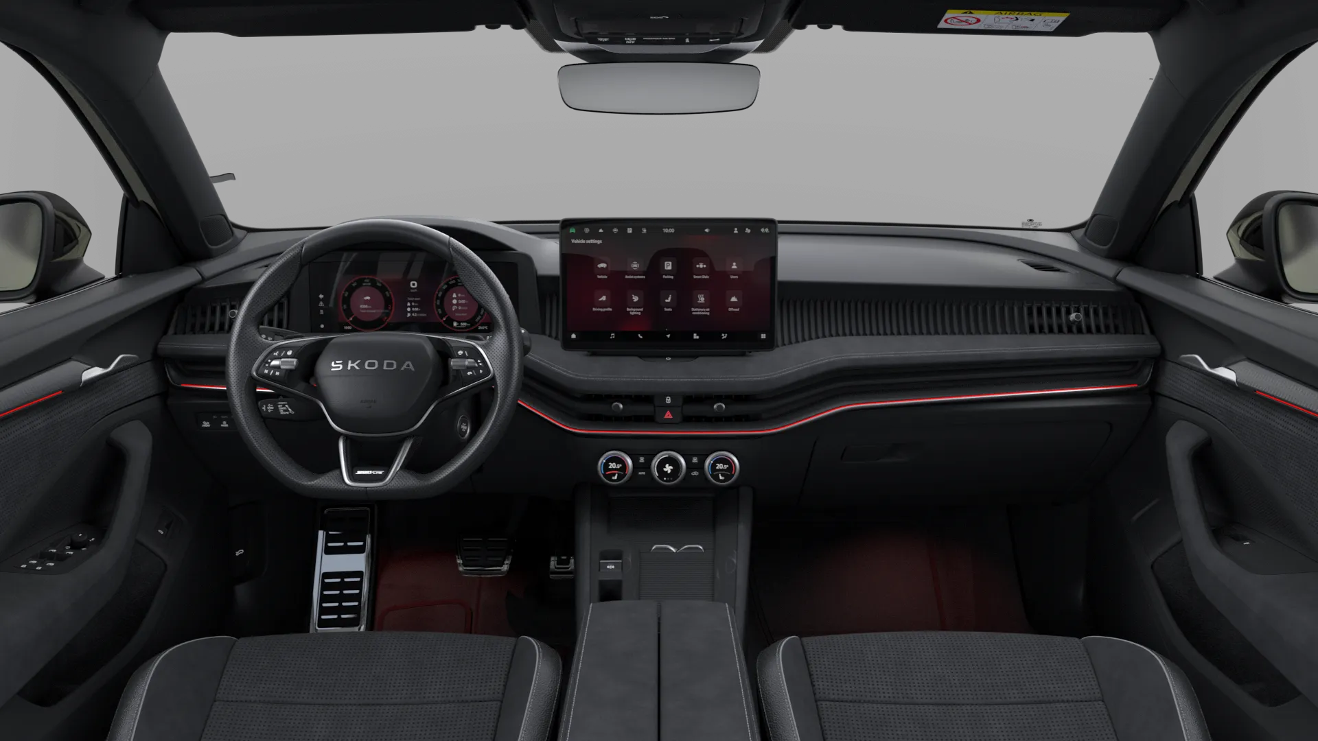 Superb Combi, Sportline, Žlutá Ice Tea metalíza, interiér Sportline, dashboard