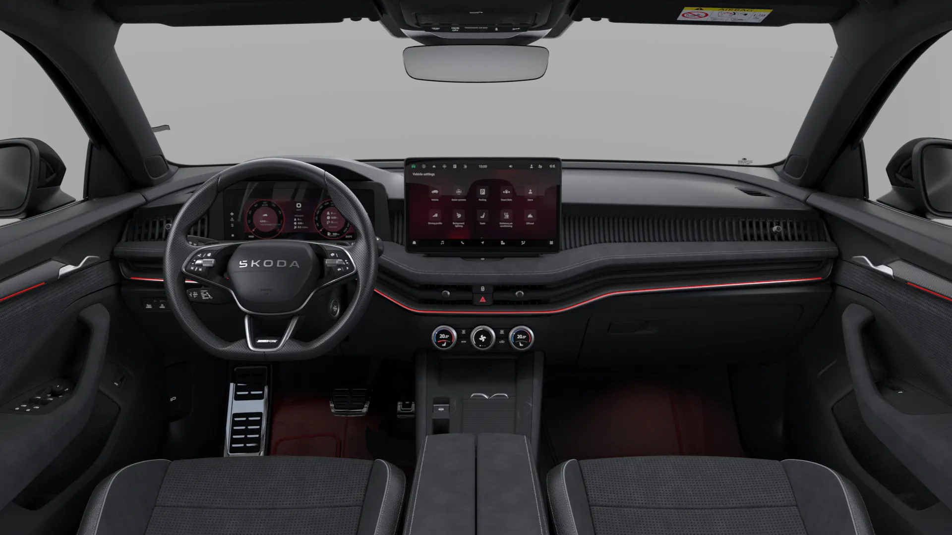 Superb Combi, Sportline, Černá Ebony metalíza, interiér Sportline, dashboard