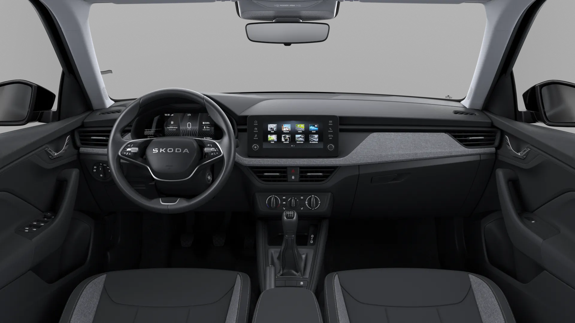 Kamiq, Classic, Černá Magic metalíza, interiér Loft, dashboard