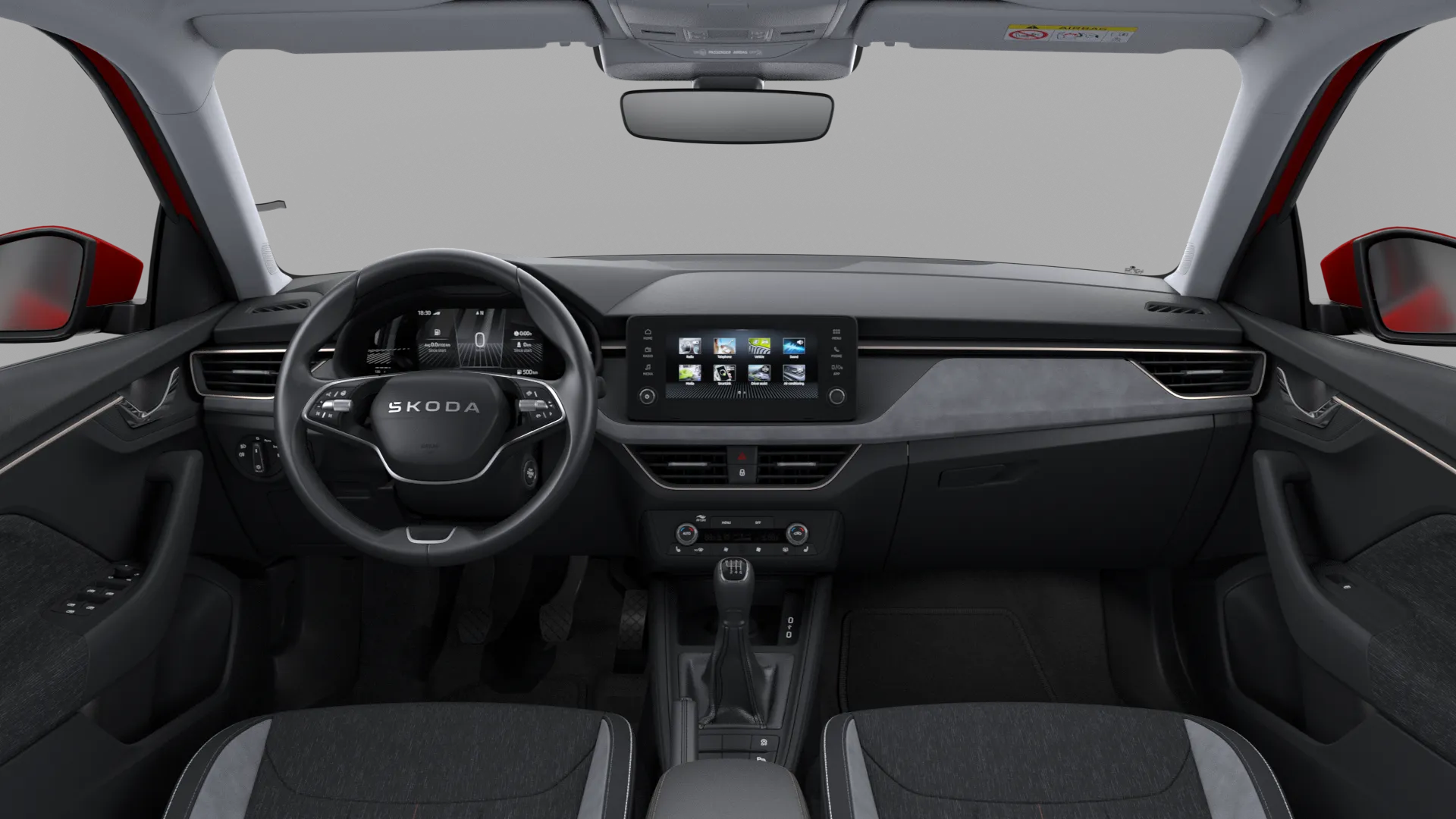 Scala, Top Selection, Červená Velvet metalíza, interiér Lodge, dashboard