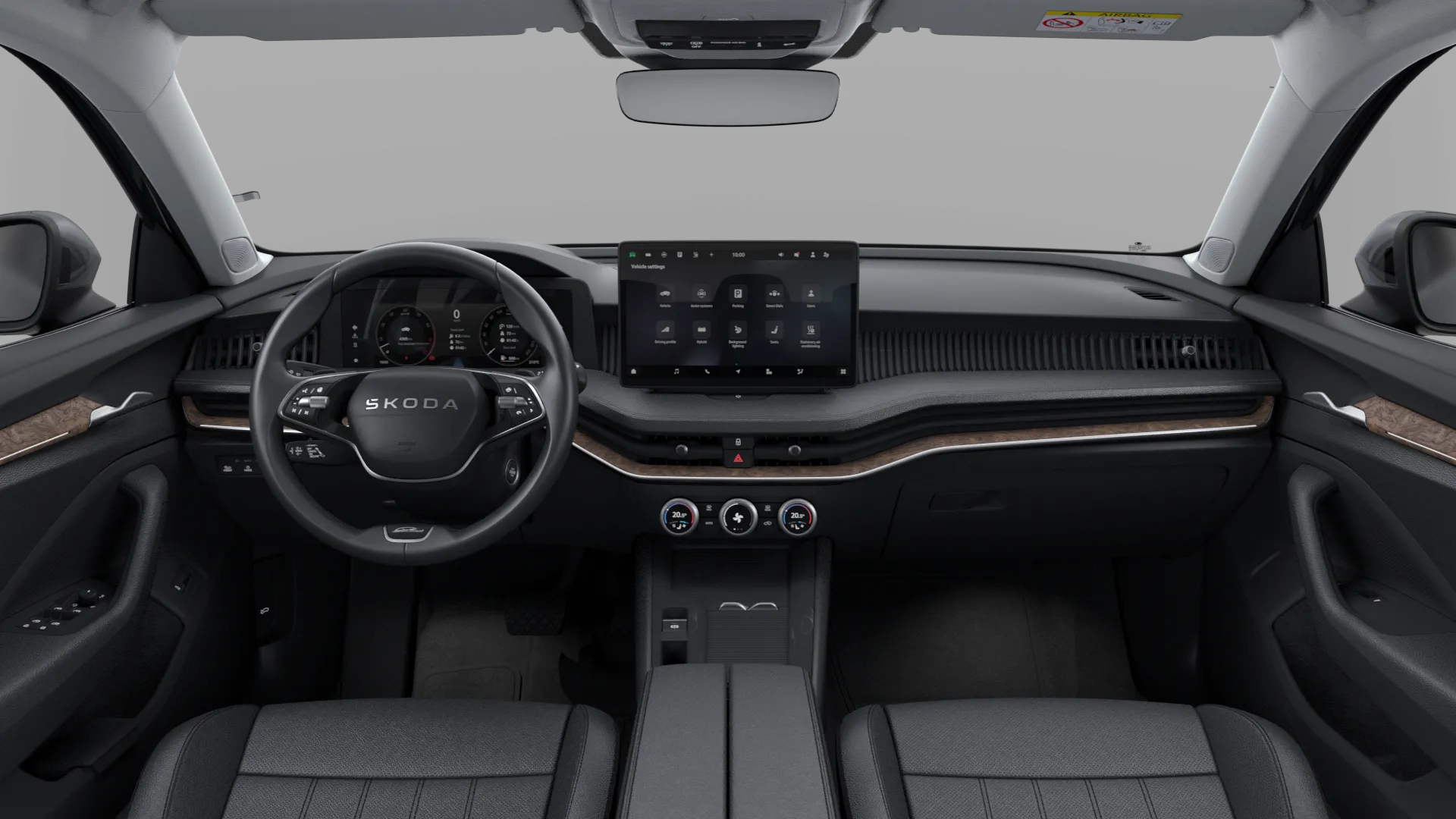 Superb, L&K, Šedá Graphite metalíza, interiér L&K černý, dashboard