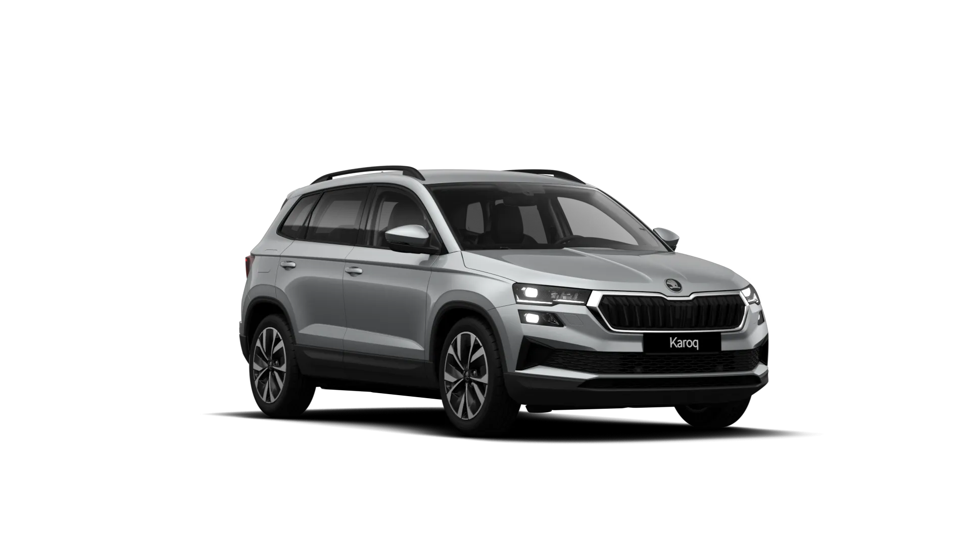 Karoq, Dynamic, Stříbrná Smokey Diamond metalíza, front