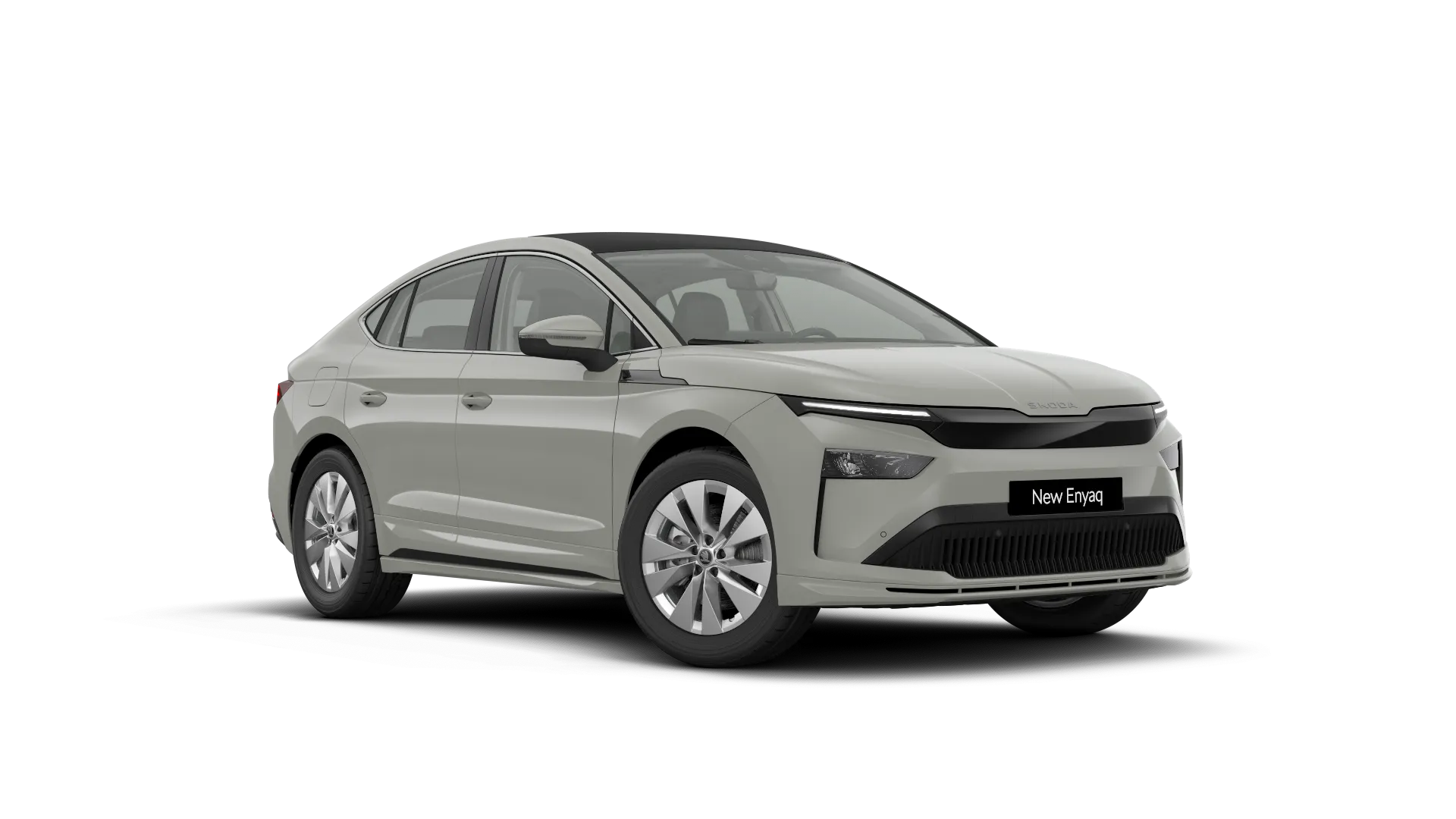 Enyaq Coupé, Selection, Šedá Steel, front