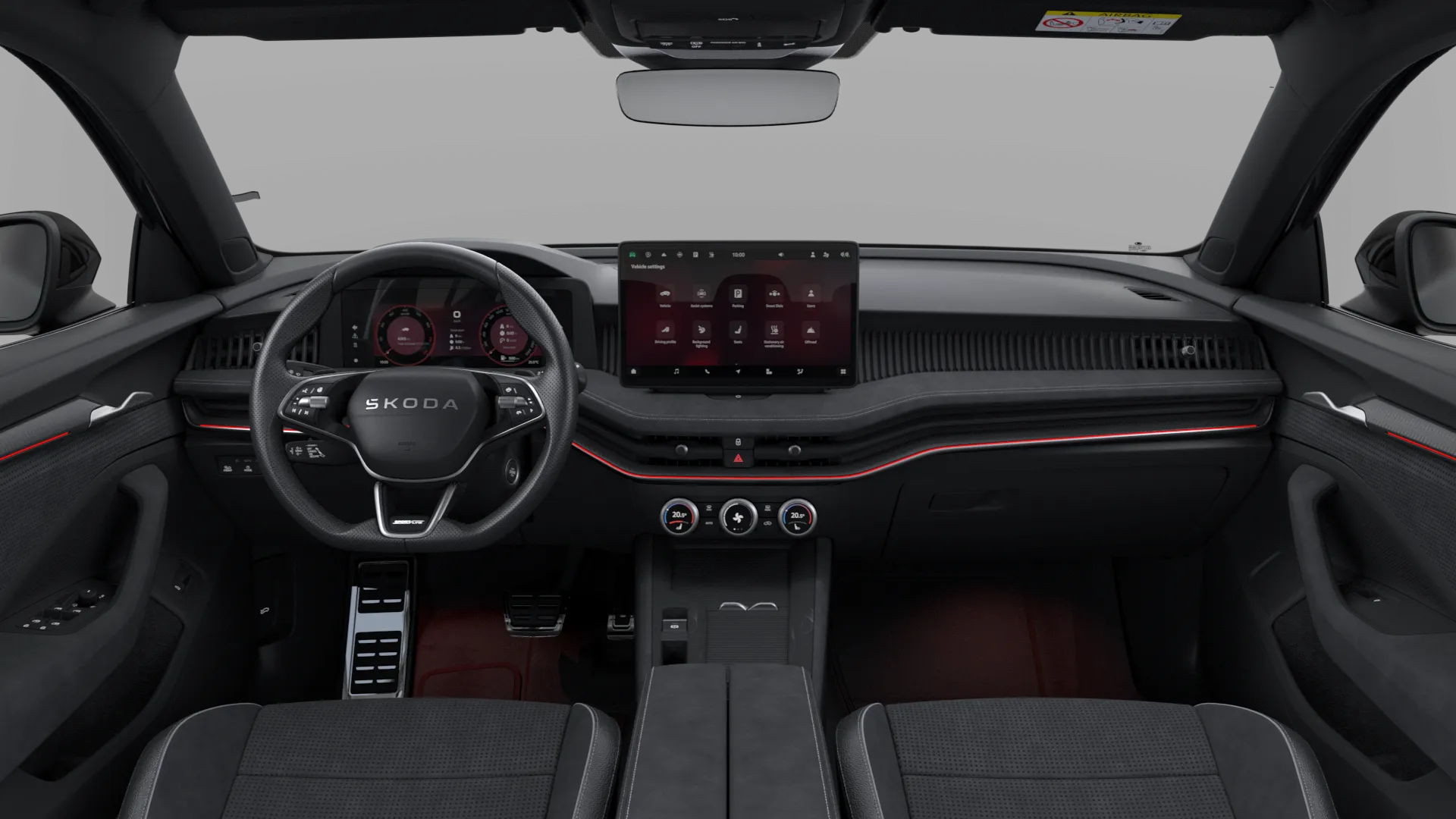 Superb, Sportline, Šedá Graphite metalíza, interiér Sportline, dashboard