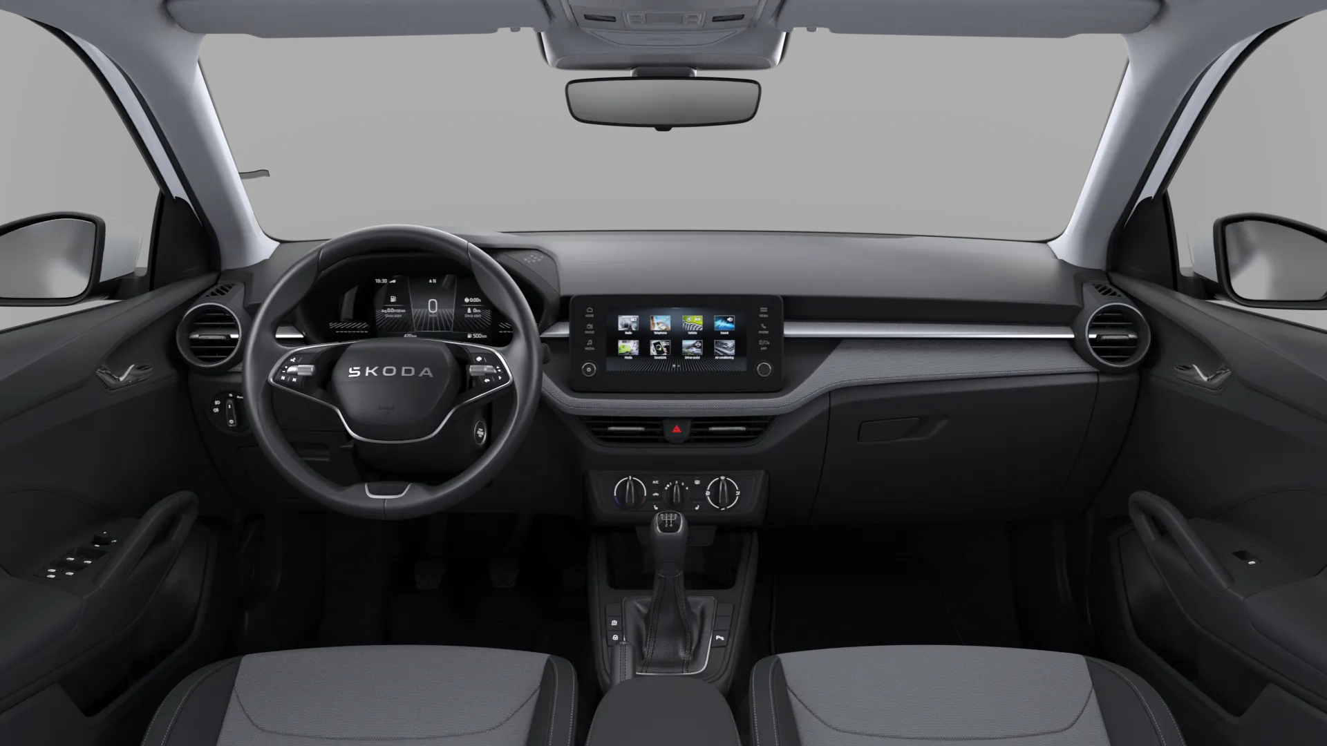 Fabia, Classic, Bílá Candy, interiér Loft, dashboard