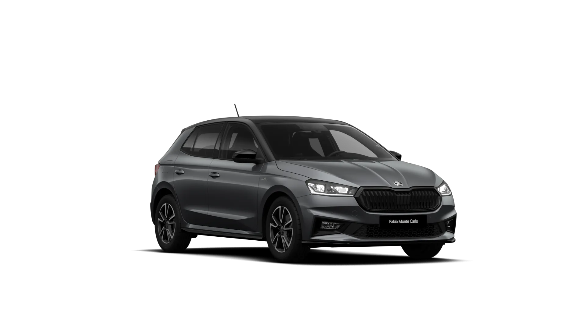 Fabia, Monte Carlo, Šedá Graphite metalíza Černá Magic metalíza, front