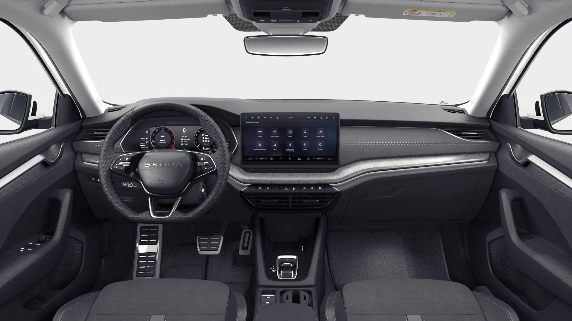 Octavia Combi, Dynamic, Bílá Candy, interiér Lounge, dashboard