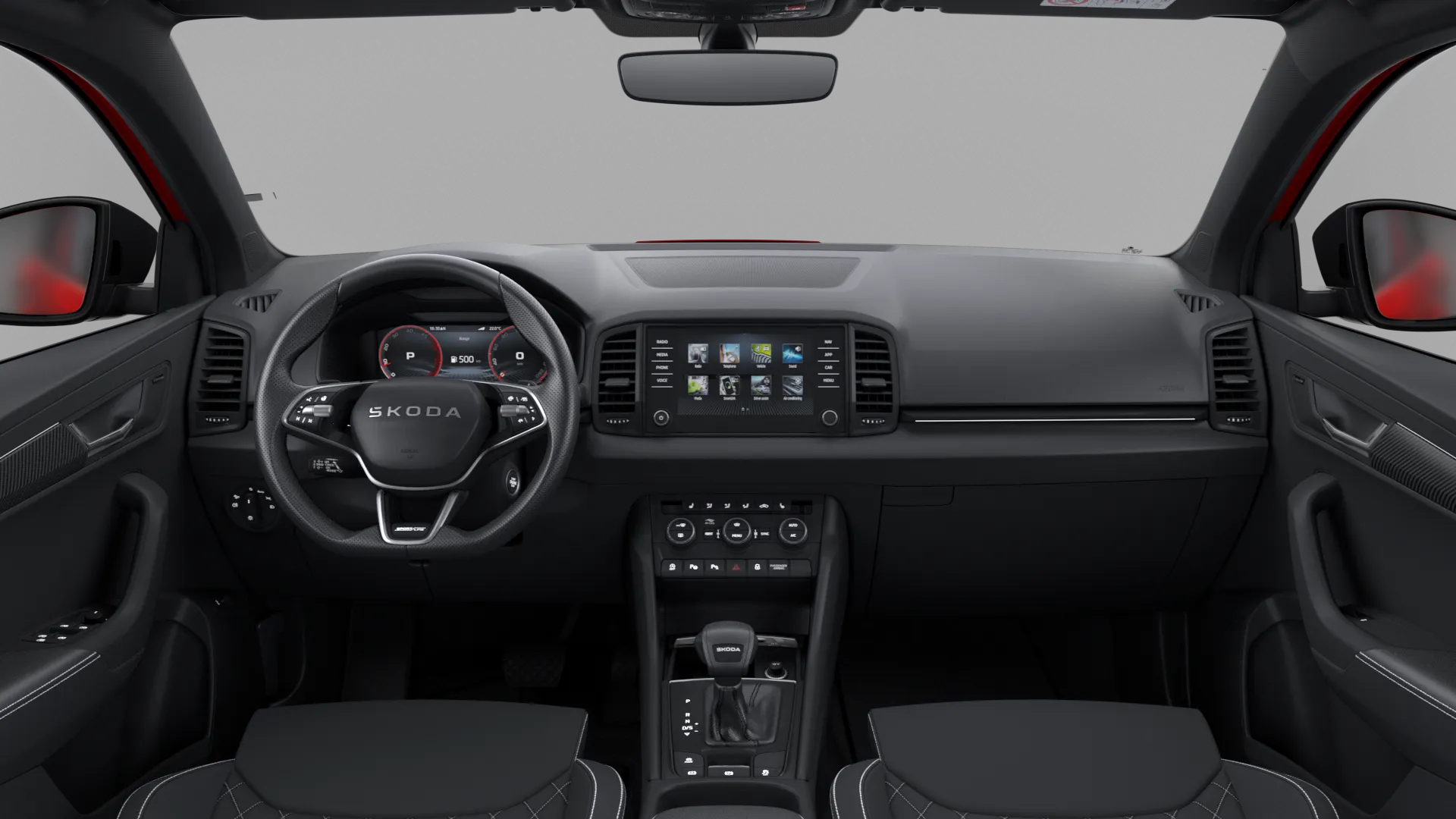 Karoq, Sportline, interiér Sportline, dashboard