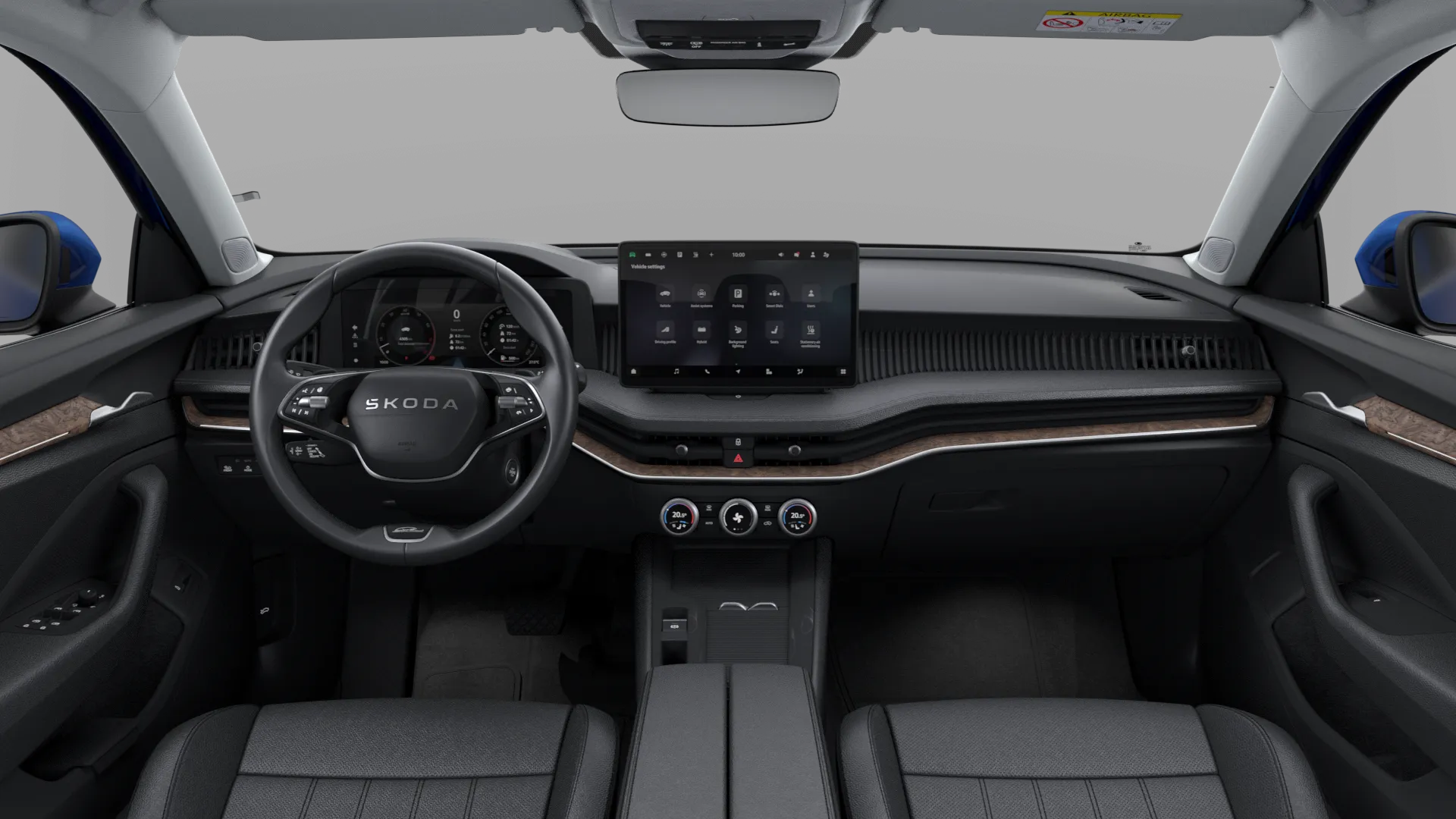 Superb, L&K, Modrá Cobalt metalíza, interiér L&K černý, dashboard