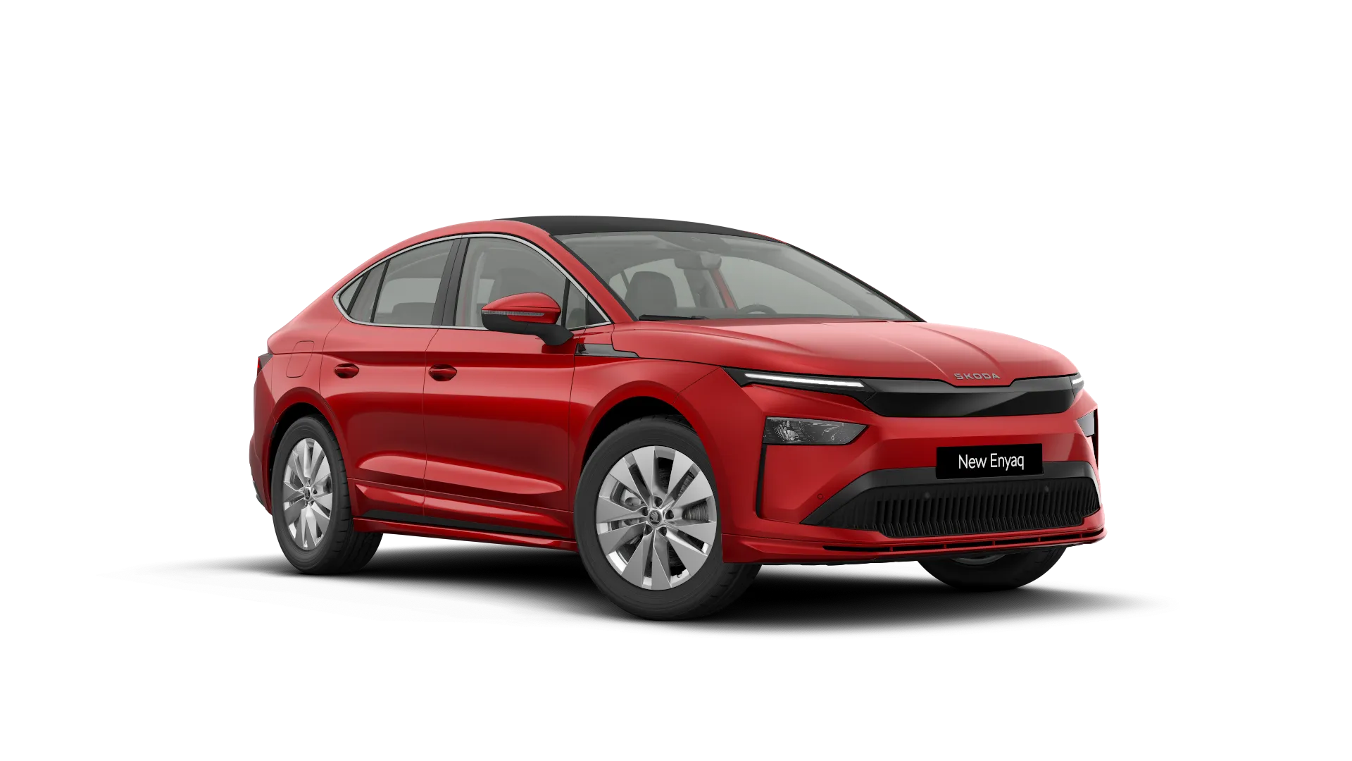 Enyaq Coupé, Selection, Červená Velvet metalíza, front