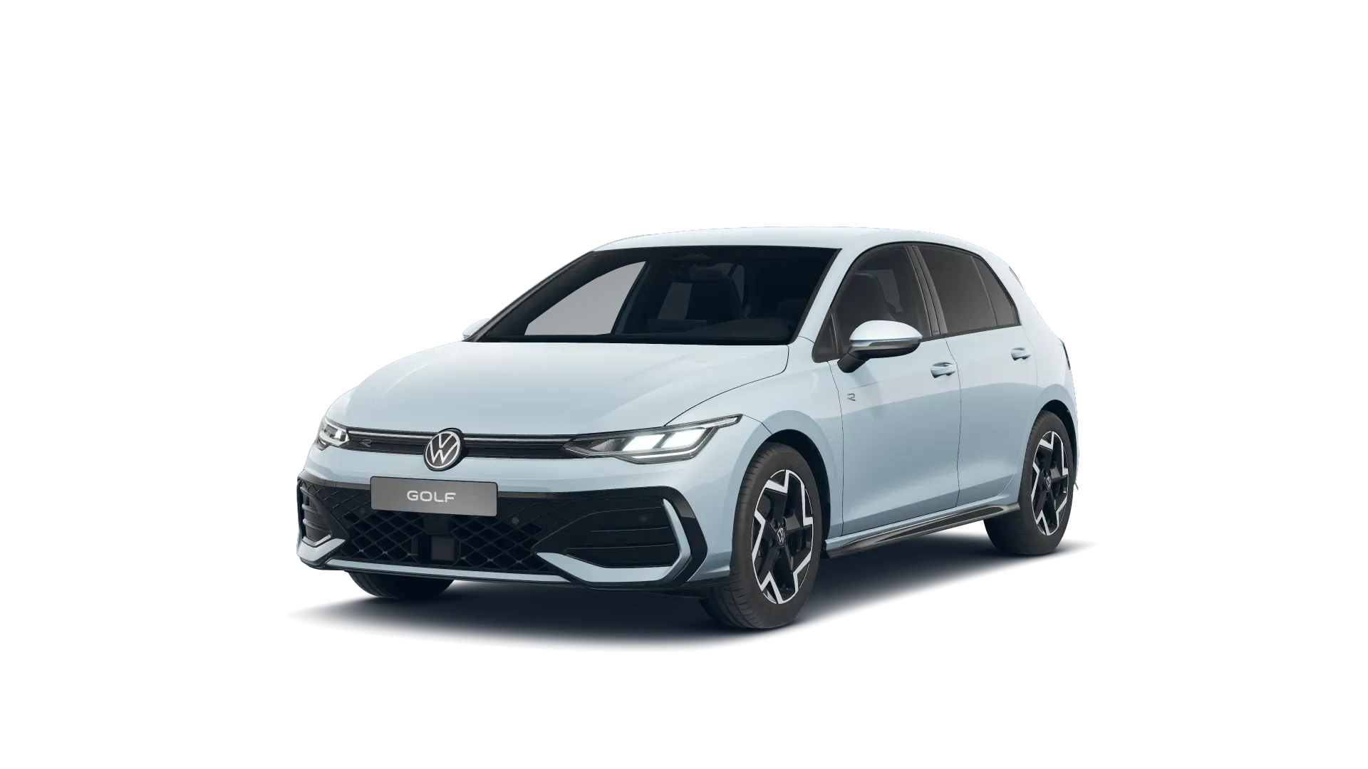 Golf, R-Line, Modrá Crystal Metalíza, front
