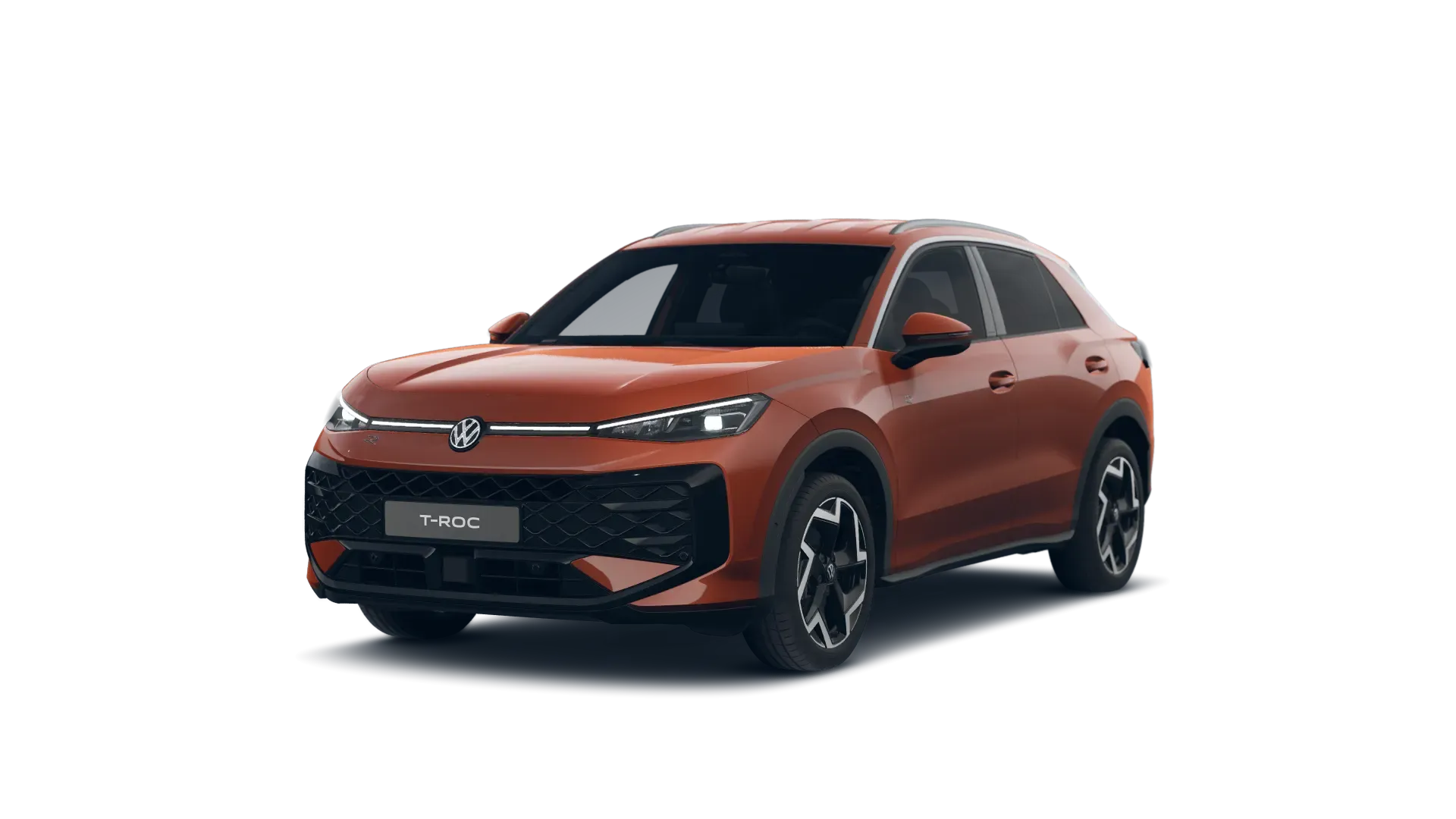 Nový T-Roc, R-Line, Červená Flame metalíza, front