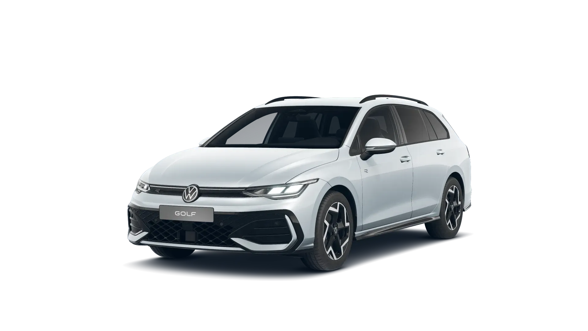 Golf Variant, R-Line, Stříbrná Oyster metalíza, front