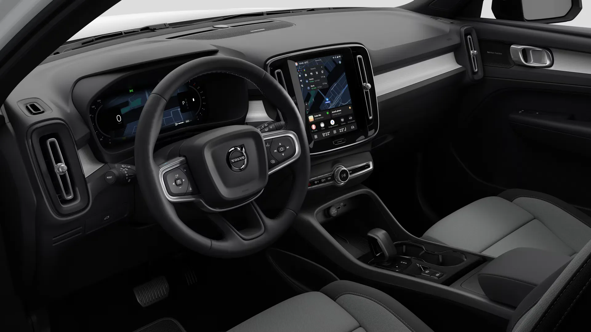 XC40 Mild hybrid, Plus, interiér XC40 interiér, driversView
