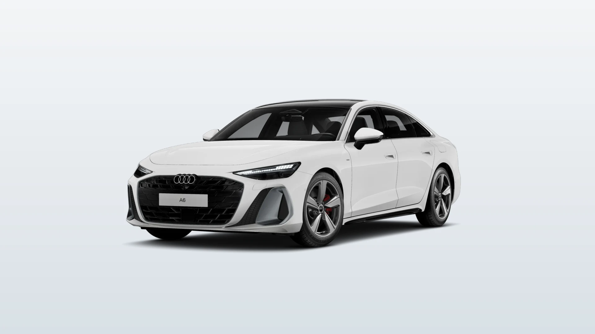 A6 Limuzína, A6 Limuzína S line e-hybrid, Bílá Arkona, front