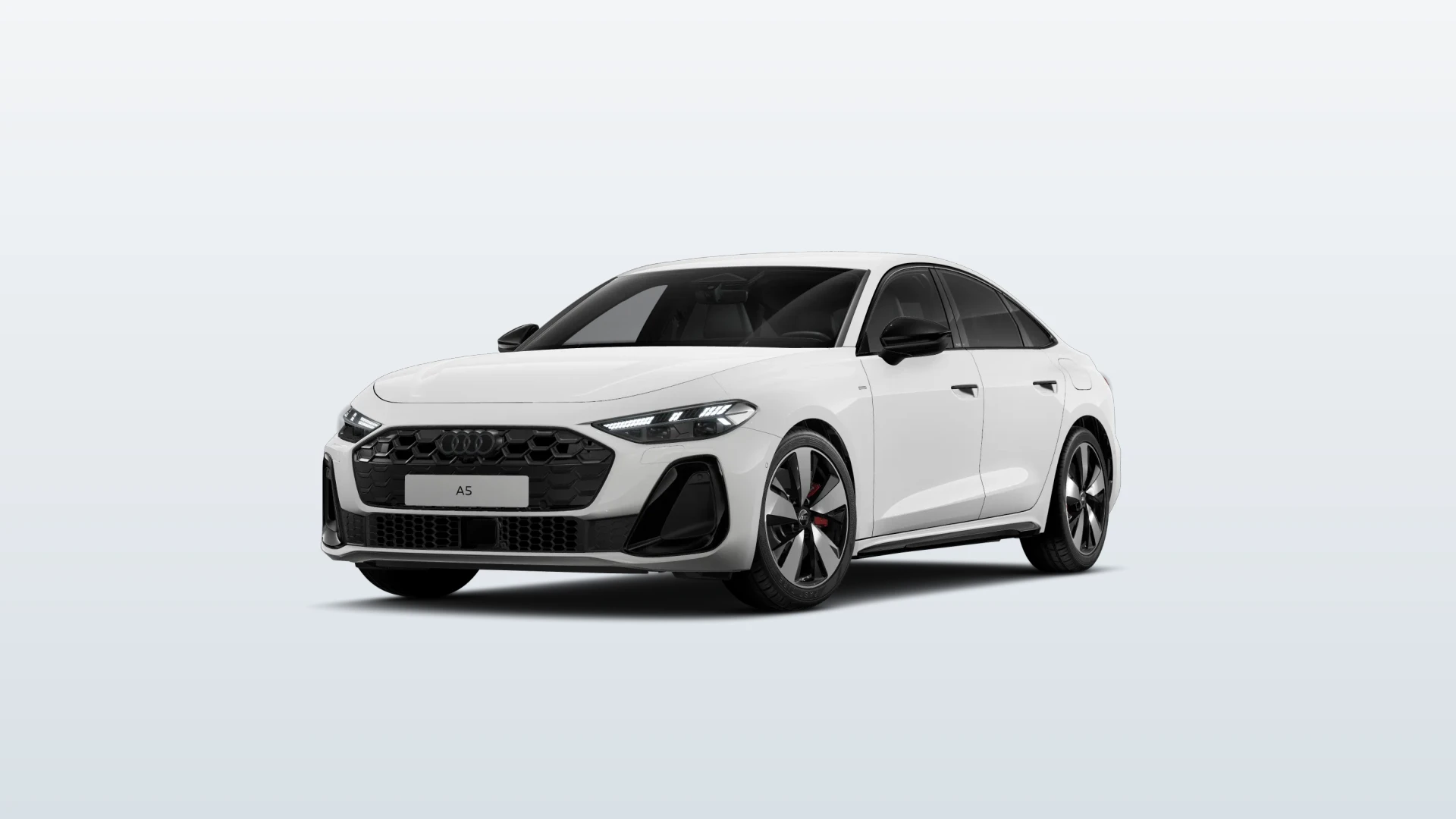 A5 Limuzína, A5 Limuzína S line e-hybrid, Bílá Arkona, front