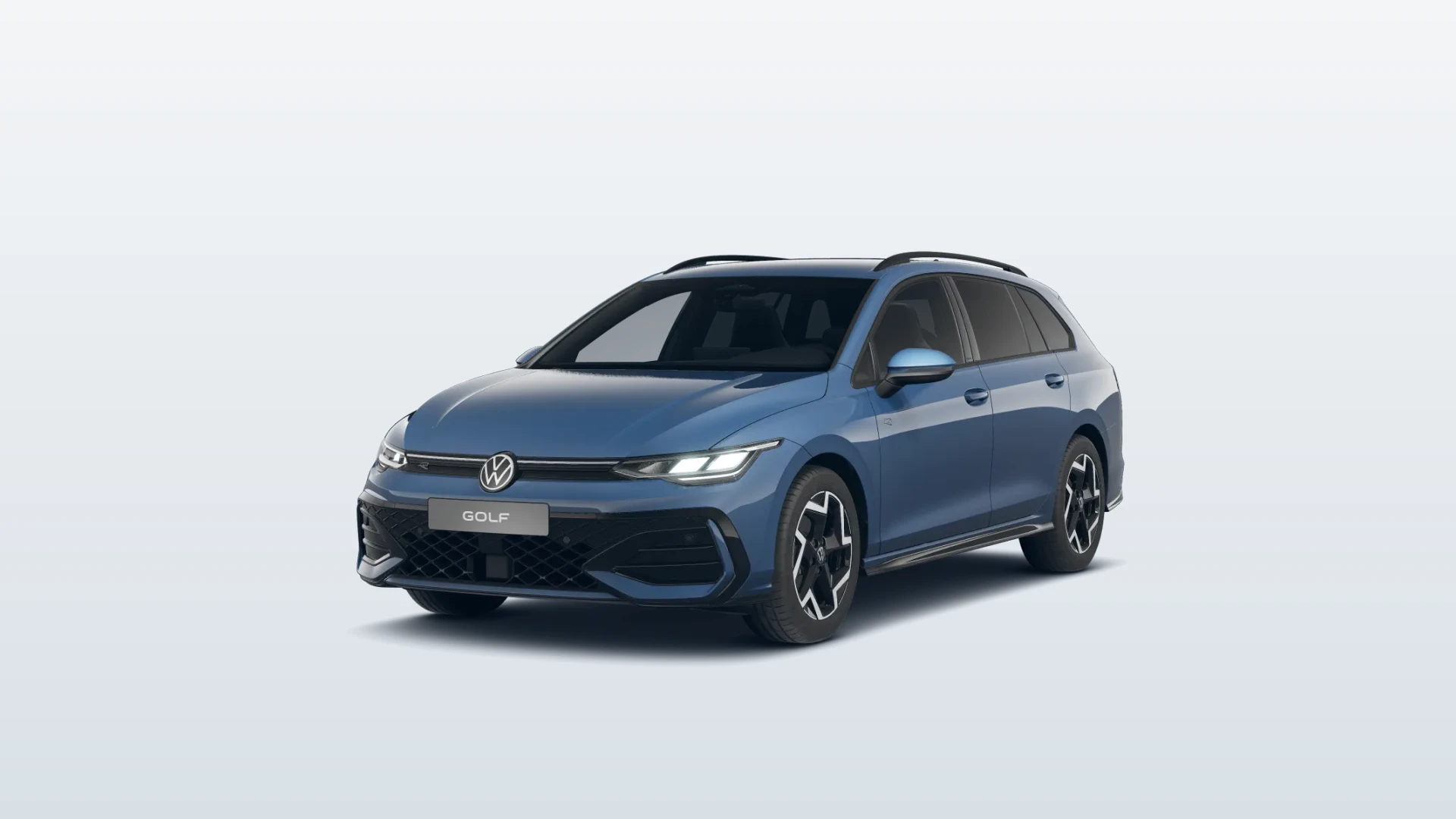 Golf Variant, R-Line, Modrá Anemone Metalíza, front