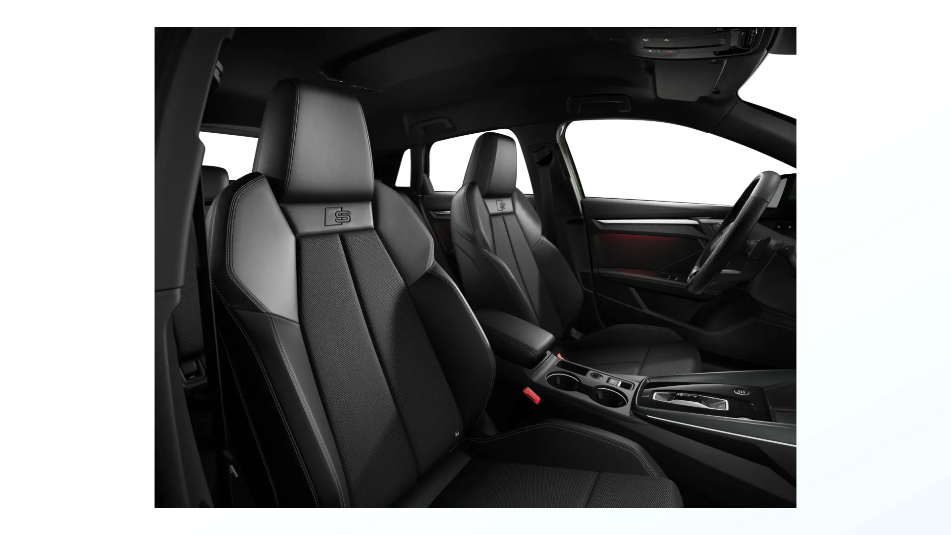 A3 Sportback, S line, Zelená District, interiér černá, interiorside