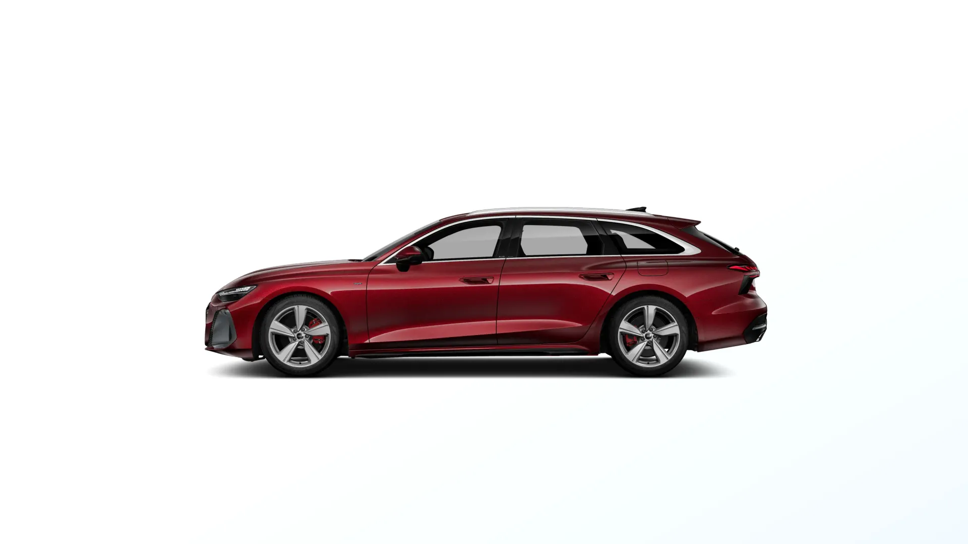 A6 Avant, A6 Avant S line e-hybrid, Červená Grenadine, side