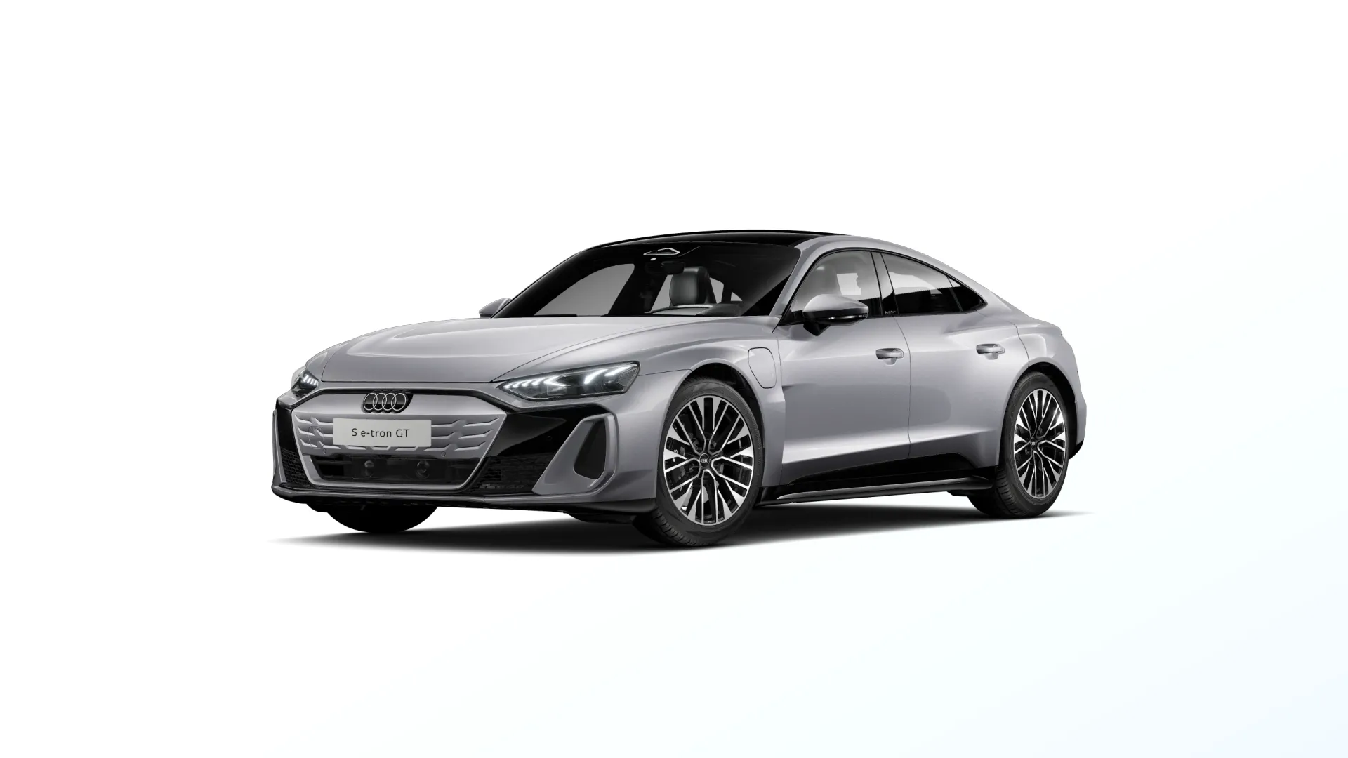 e-tron GT, S e-tron GT, Stříbrná Florett, front
