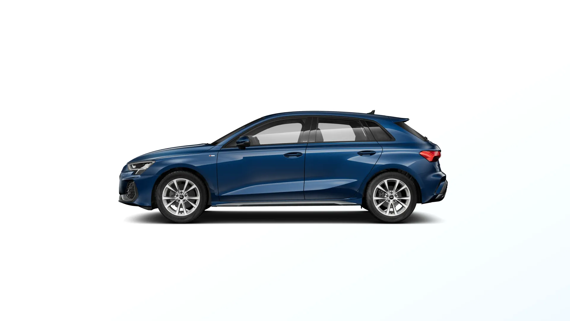A3 Sportback, S line, Modrá Ascari, side