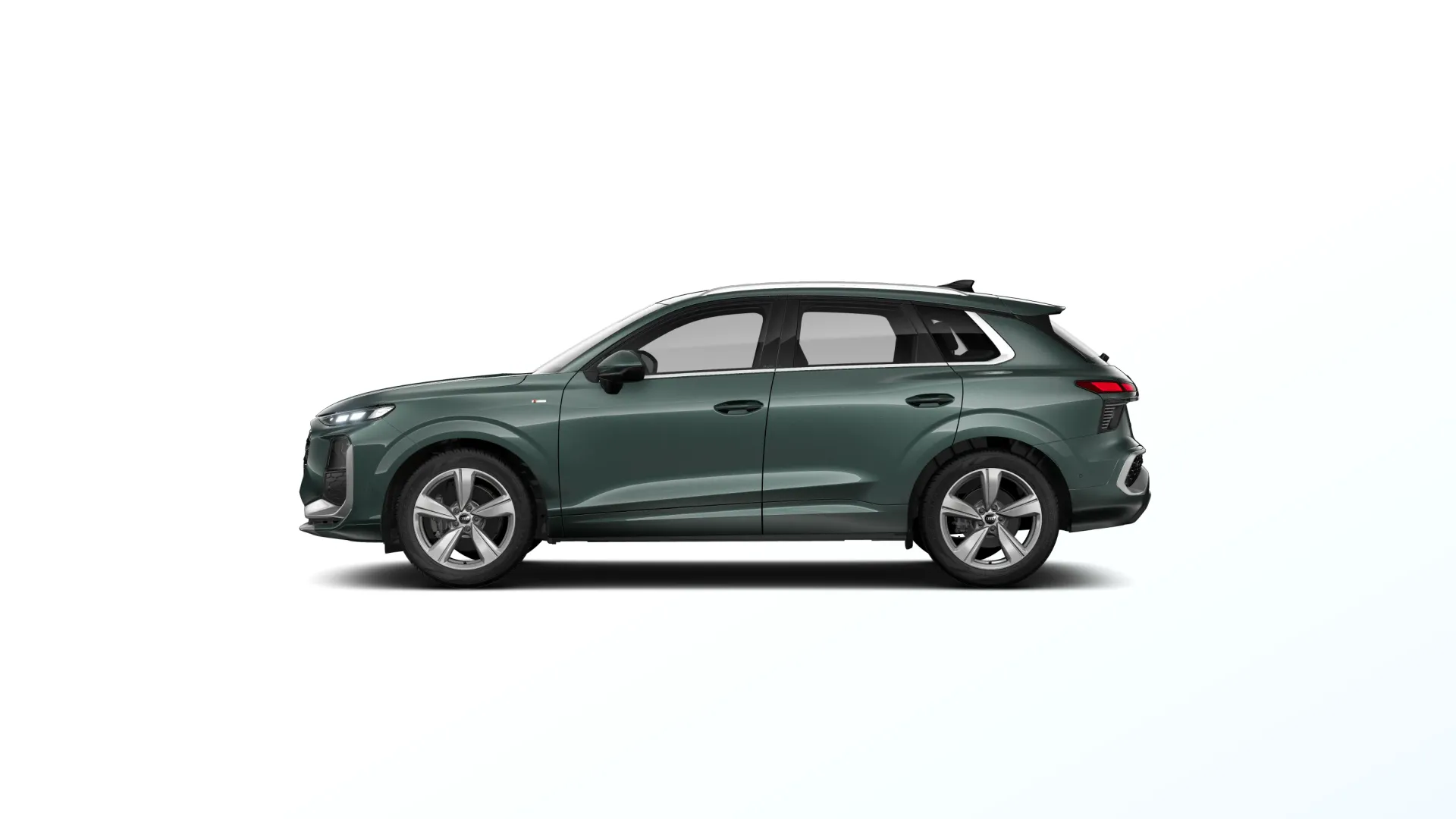 Q3, Audi Q3 S line, Zelená Sage, side