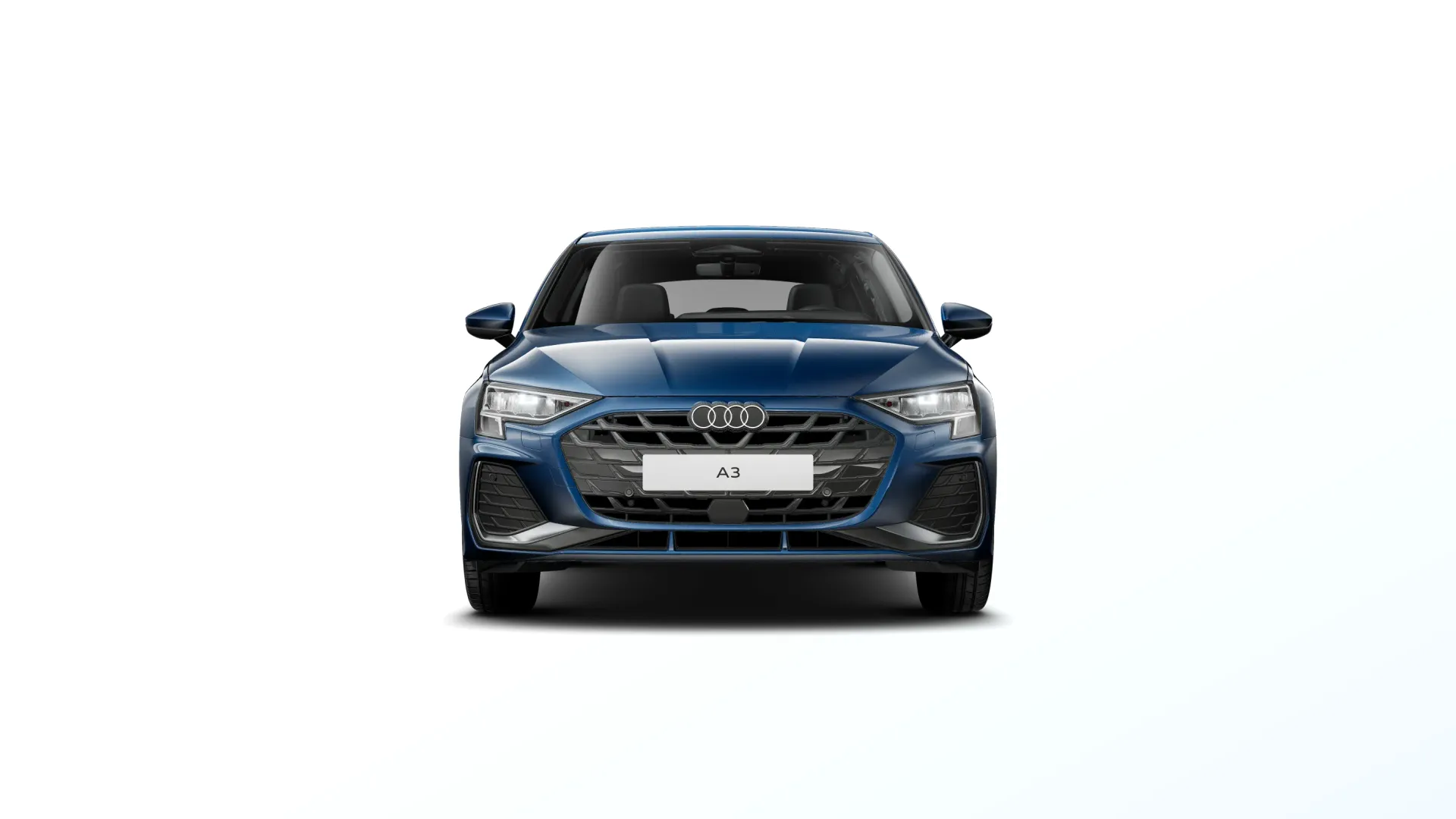 A3 Sportback, S line, Modrá Ascari, directfront